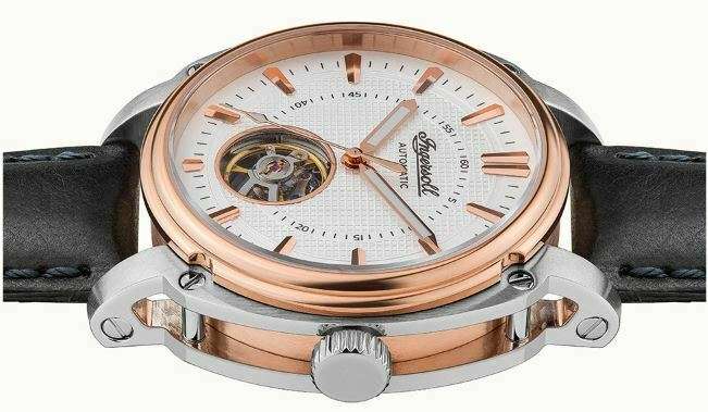 Ingersoll The Director Automatic White Dial Black Leather Strap Men's Watch I08101