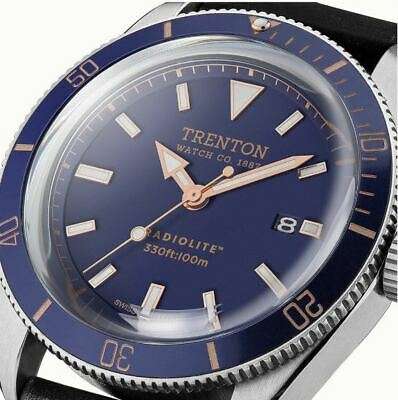 Ingersoll Limited Edition The Trenton Blue Dial Black Leather Strap Quartz Men's Watch T07601