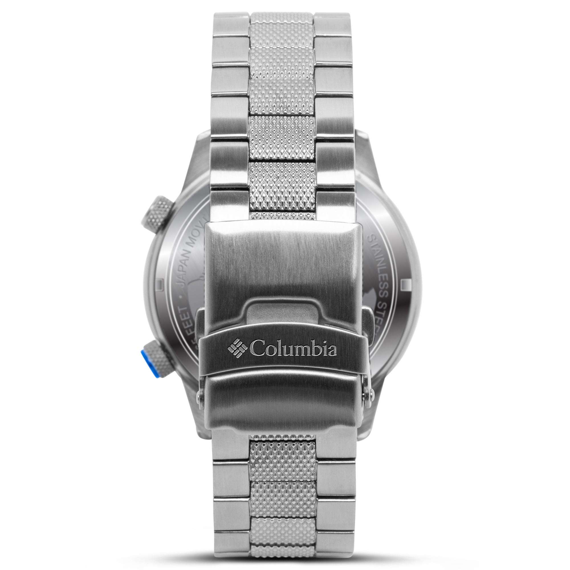 Columbia Outbacker Quarz Schwarzes Zifferblatt Silber Edelstahl Armband Herren Uhr CSC01-005
