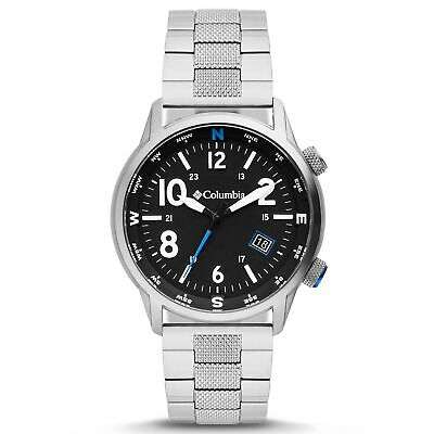 Columbia Outbacker Quarz Schwarzes Zifferblatt Silber Edelstahl Armband Herren Uhr CSC01-005