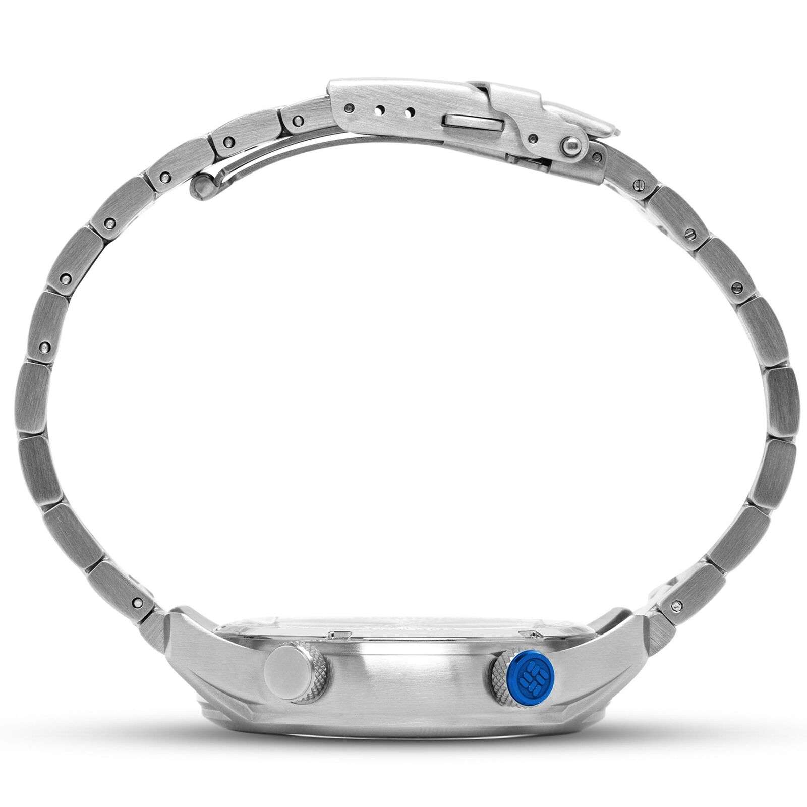 Columbia Outbacker Quarz Schwarzes Zifferblatt Silber Edelstahl Armband Herren Uhr CSC01-005