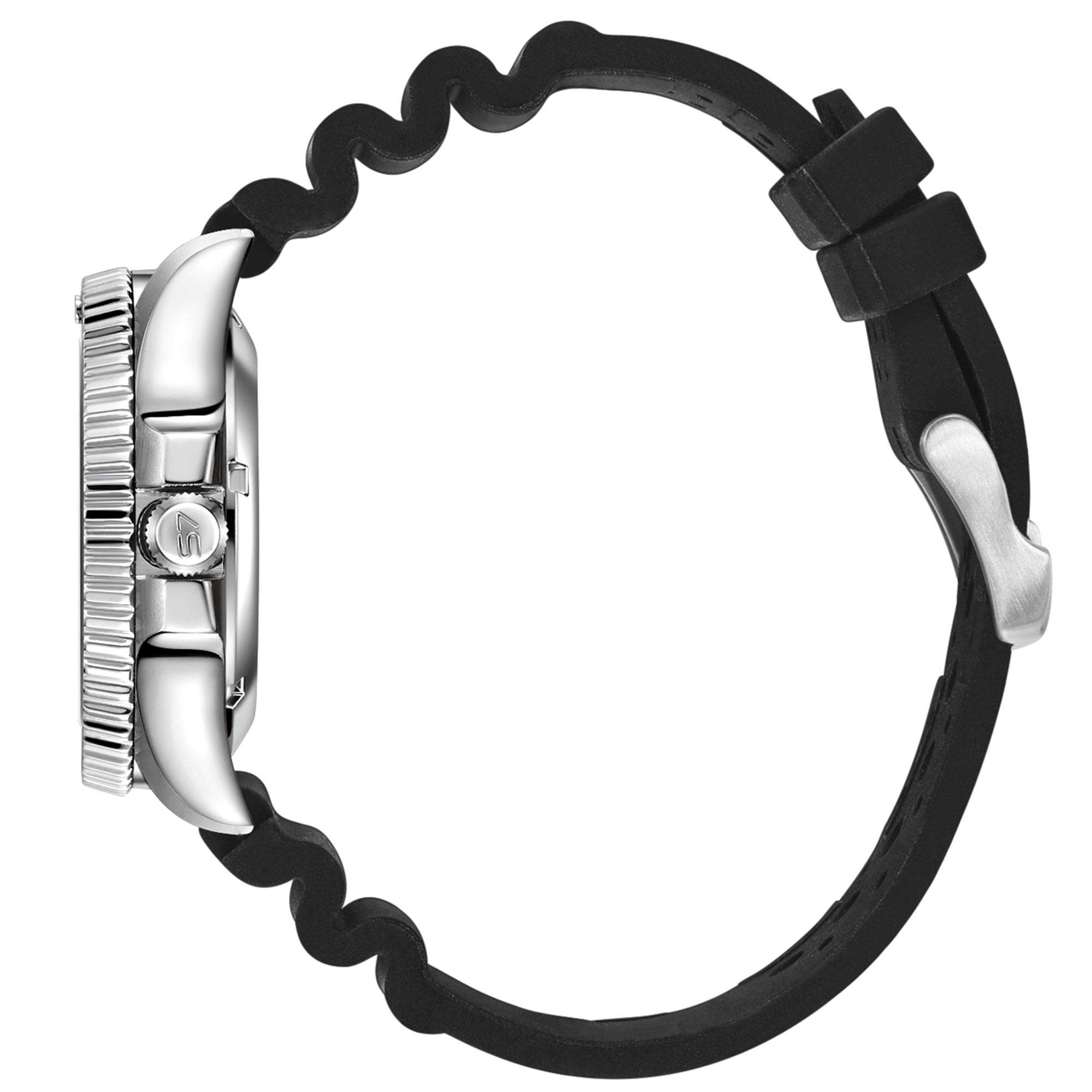 Rotary Super 7 SCUBA Pepsi Automatik Marineblaues Zifferblatt Silikonarmband Herren Taucheruhr S7S004S
