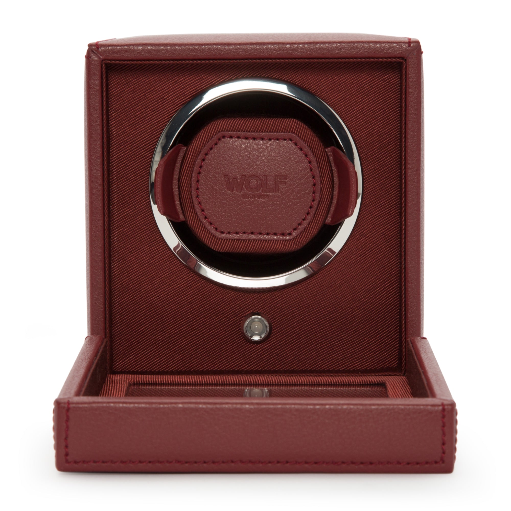 WOLF Cub Bordeaux Einzel-Uhrenbeweger aus veganem Leder 461126