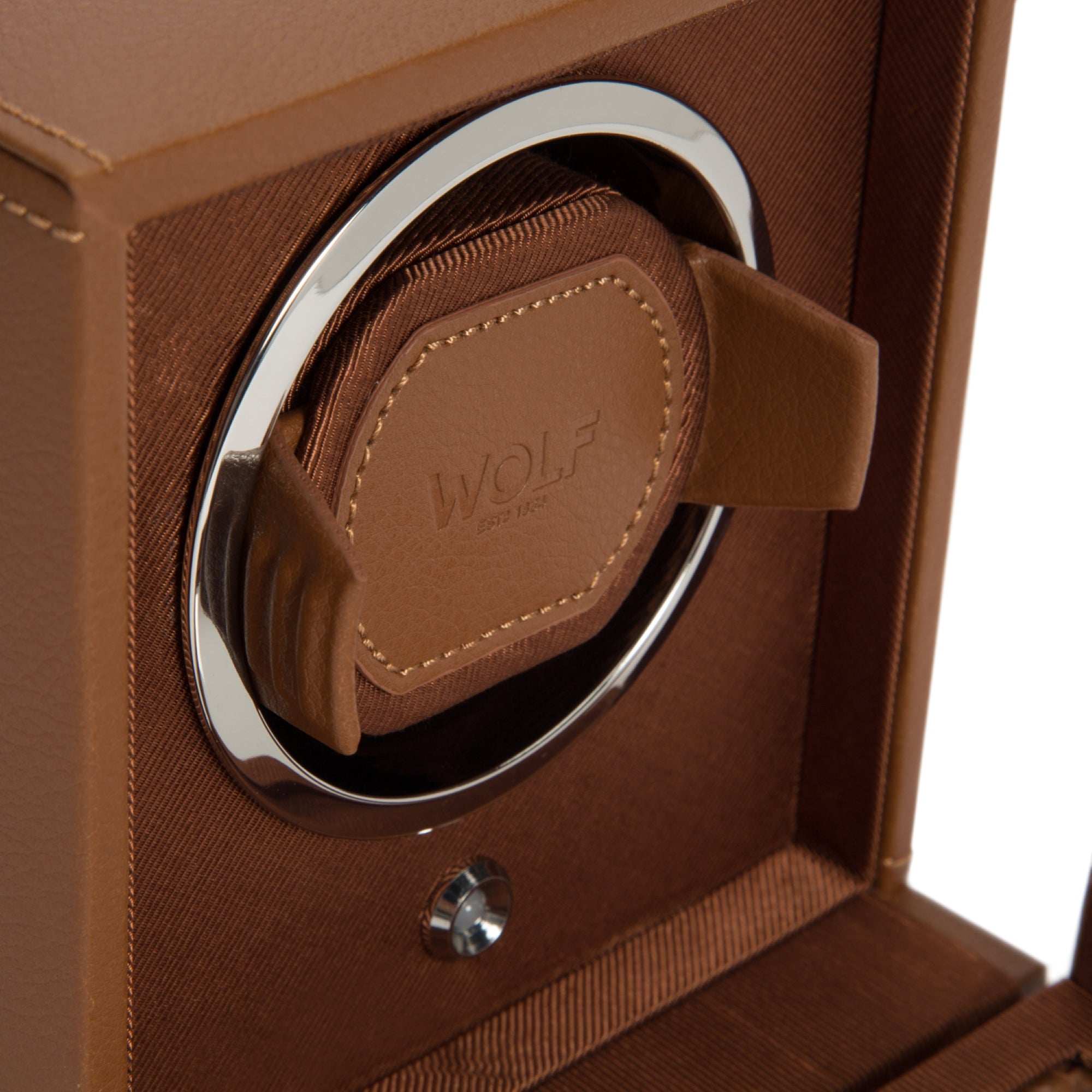 WOLF Cub Cognac Single Watch Winder in Vegan Leather 461127