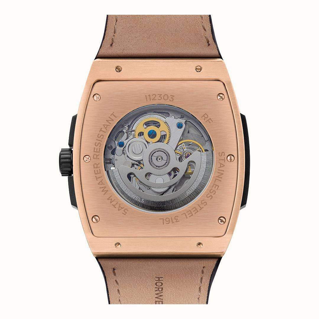 Ingersoll The Challenger Automatic Skeleton Dial Brown Leather Strap Men's Watch I12303