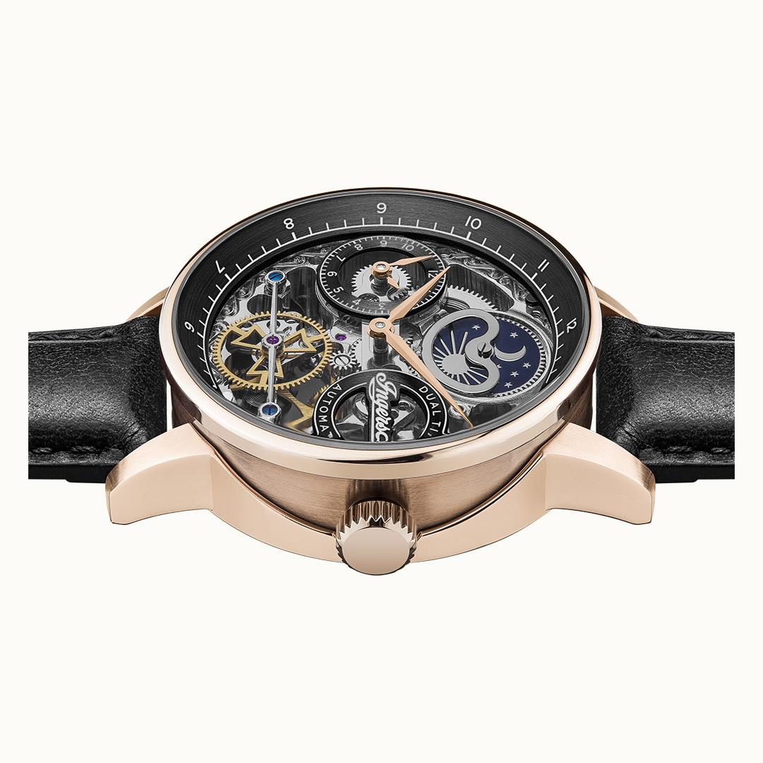 Ingersoll ‘The Jazz’ Automatic Black Dial Black Leather Strap Men’s Watch I07705