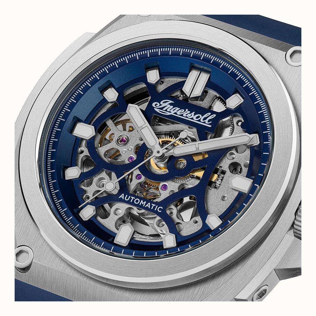 Ingersoll The Motion Automatik Blau Zifferblatt Armband Herren Uhr I11704