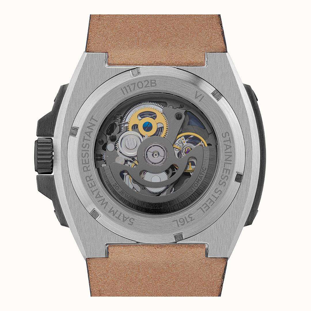 Ingersol The Motion Automatische Schwarze Zifferblatt Lederarmband Herren Uhr I11702B