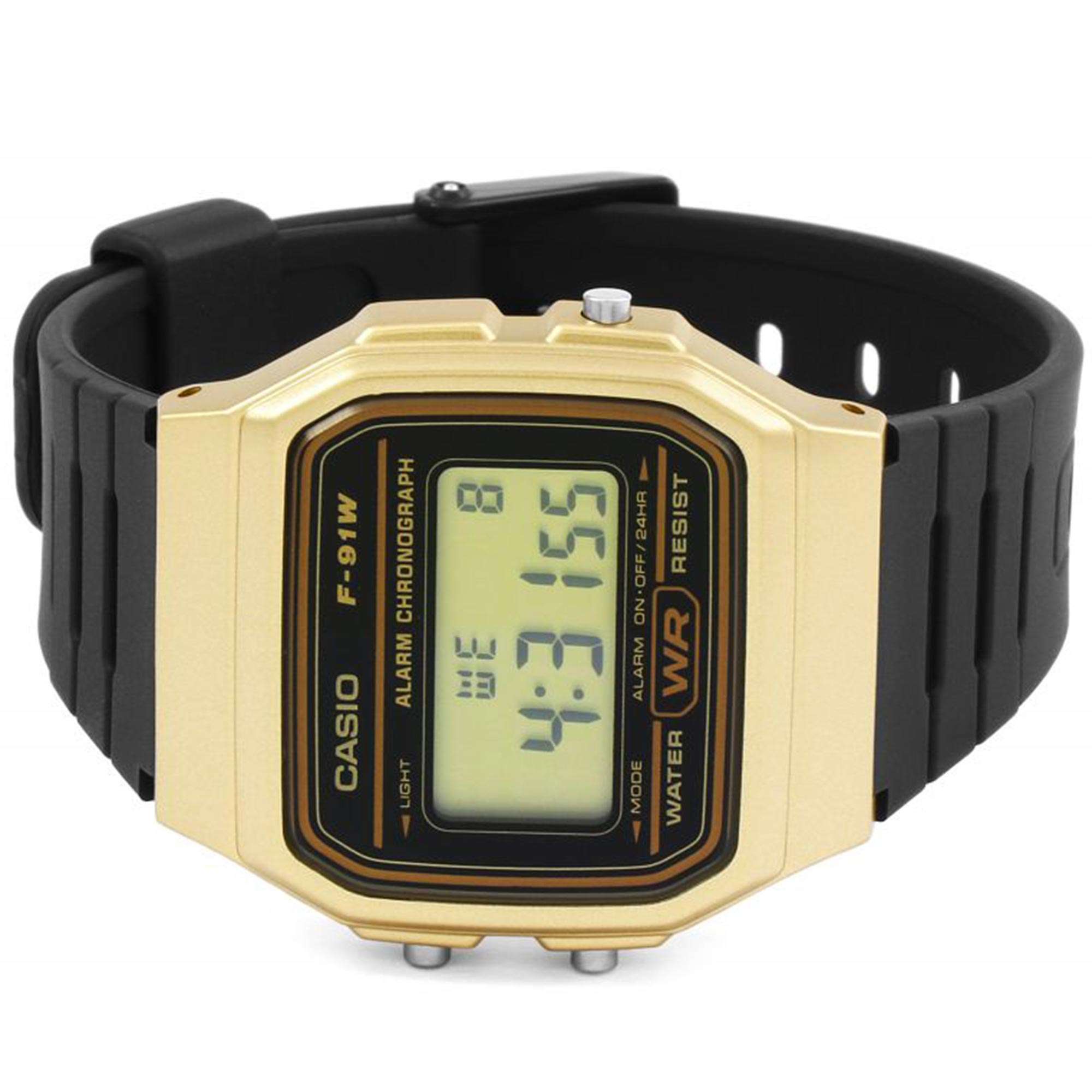 Casio Collection Quartz Digital Black Resin Strap Watch F-91WM-9AEF