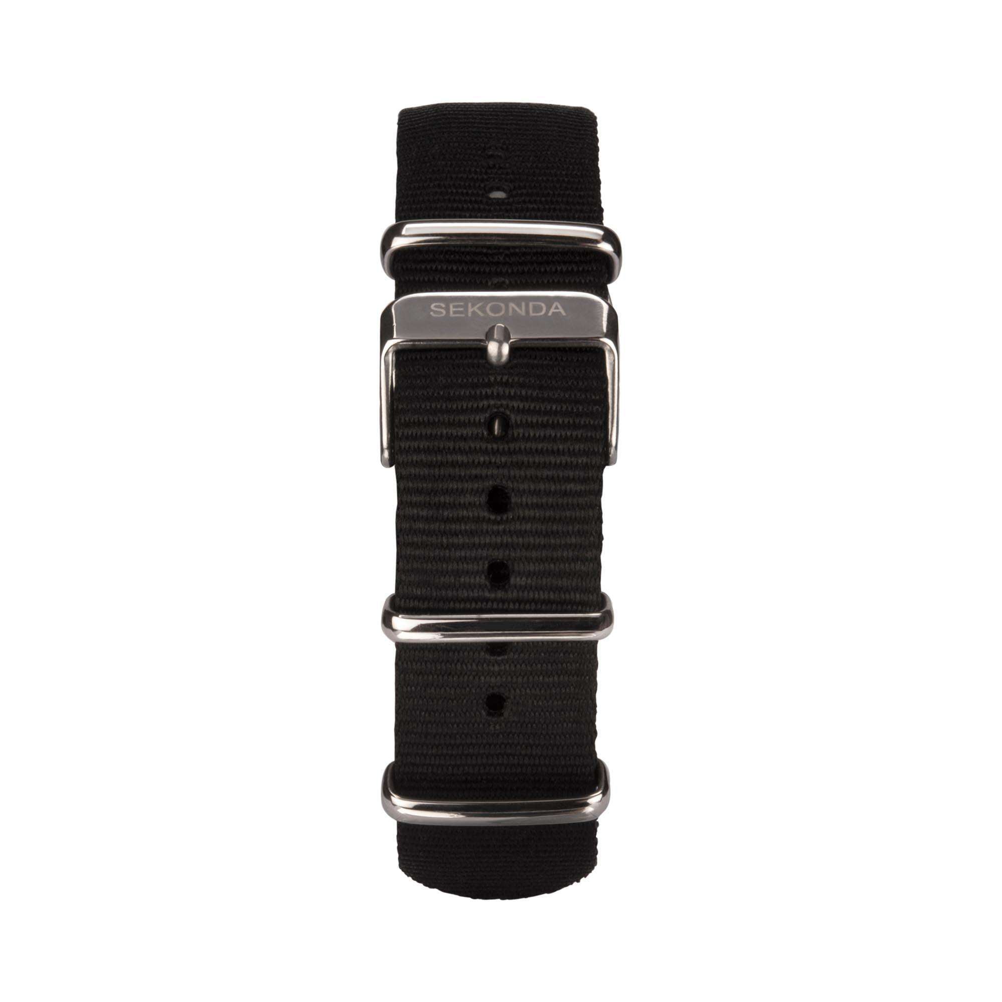 Sekonda Airborne Quarz Schwarze Zifferblatt Schwarzer Armband Herren Uhr 1989