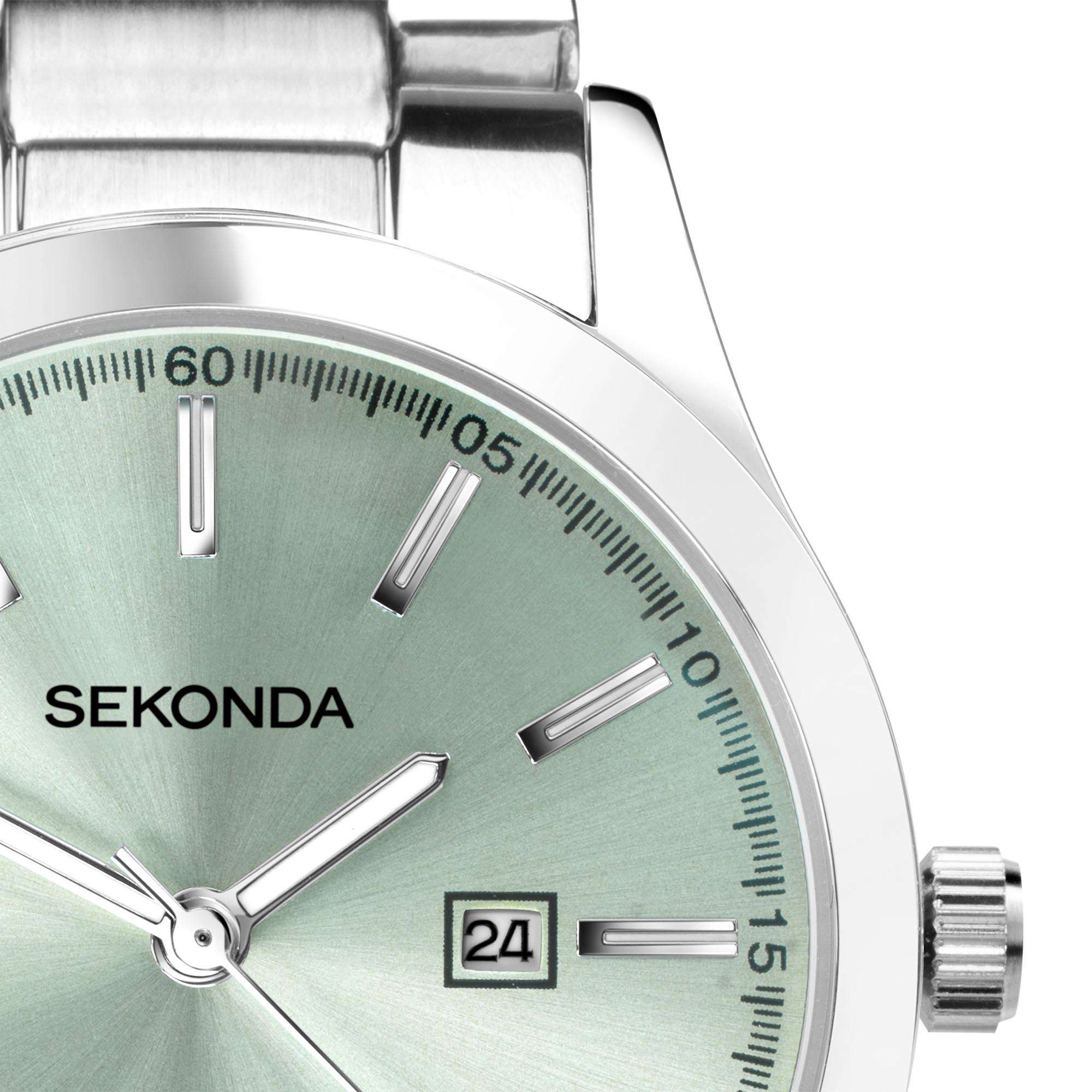 Sekonda ColourPop Quartz Green Dial Stainless Steel Bracelet Ladies Watch 40397