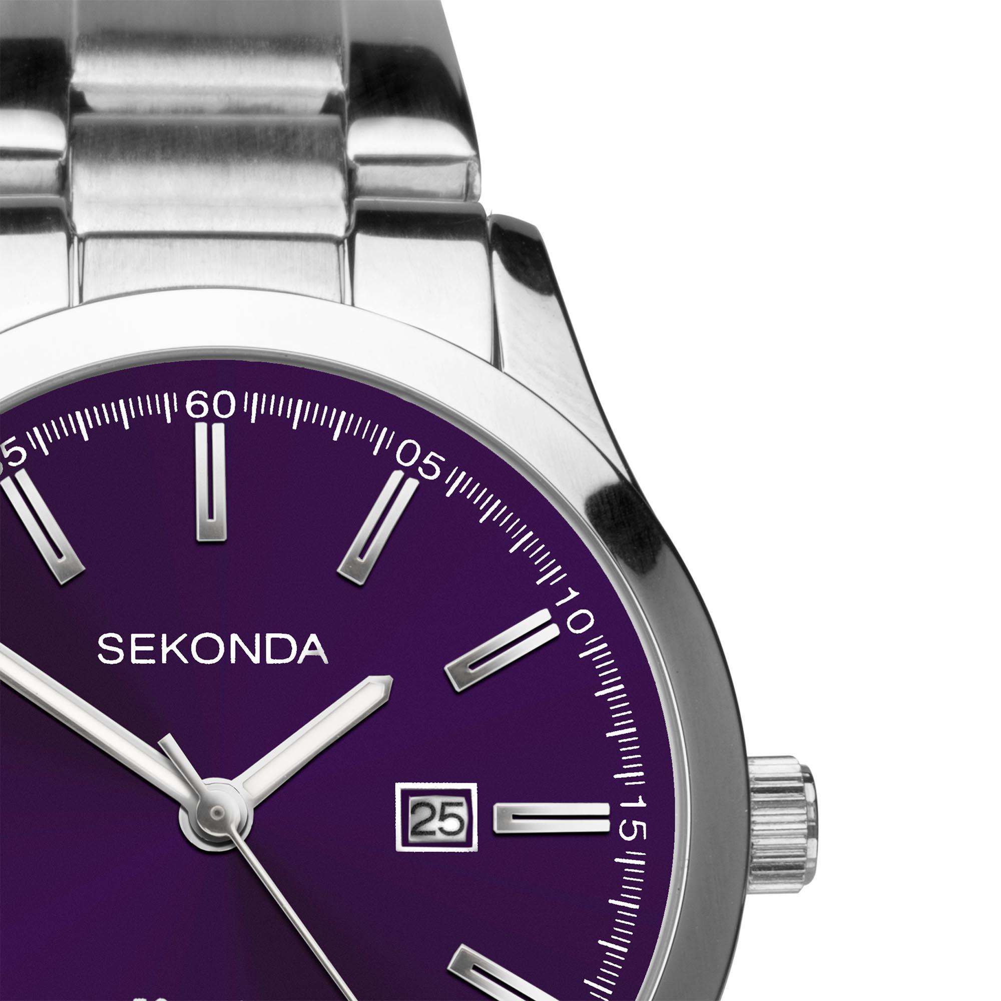 Sekonda ColourPop Quarz Marine Zifferblatt Edelstahlarmband Damen Uhr 40366