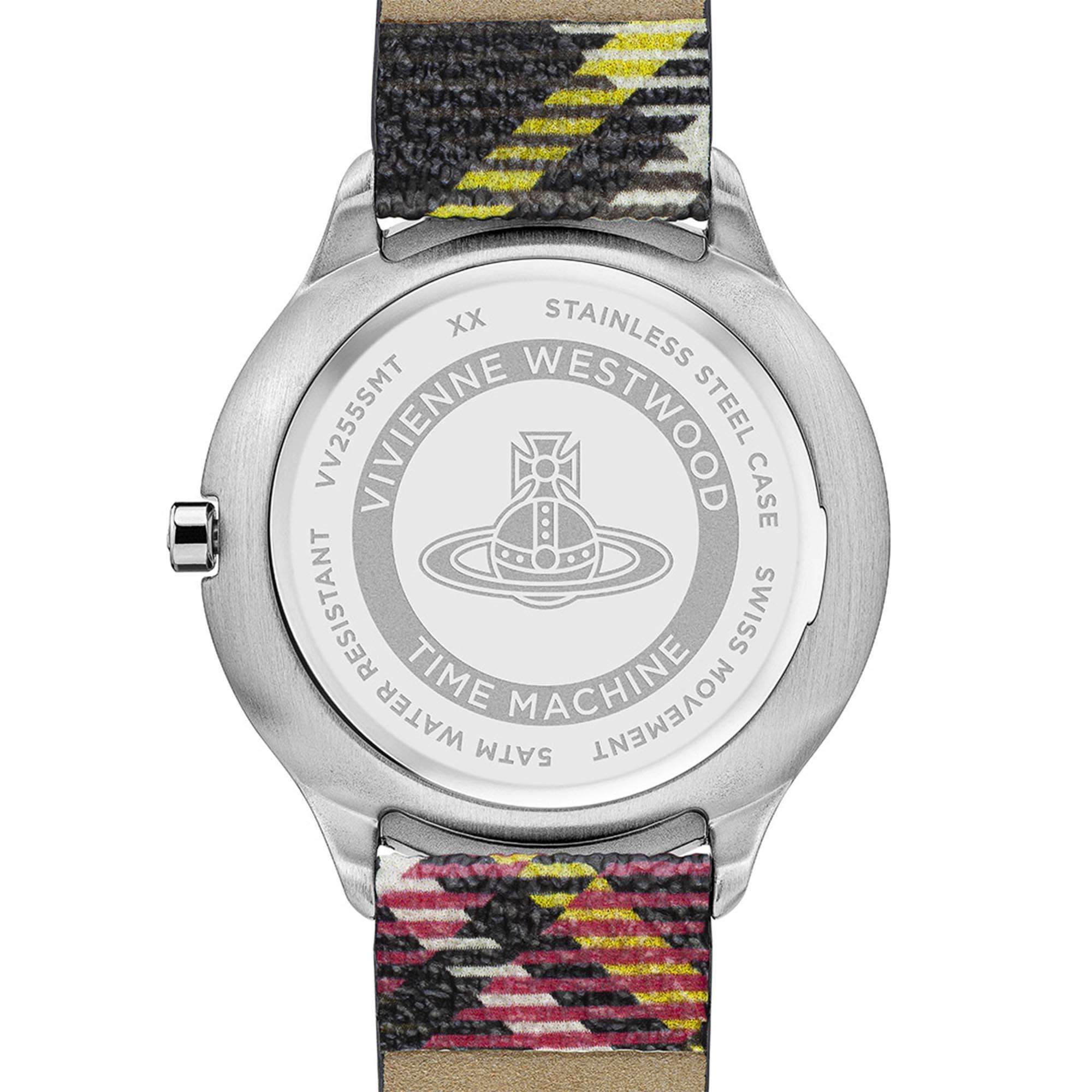 Vivienne Westwood The Elcho Quartz Silver Dial Tartan Leather Strap Ladies Watch VV255SLMT