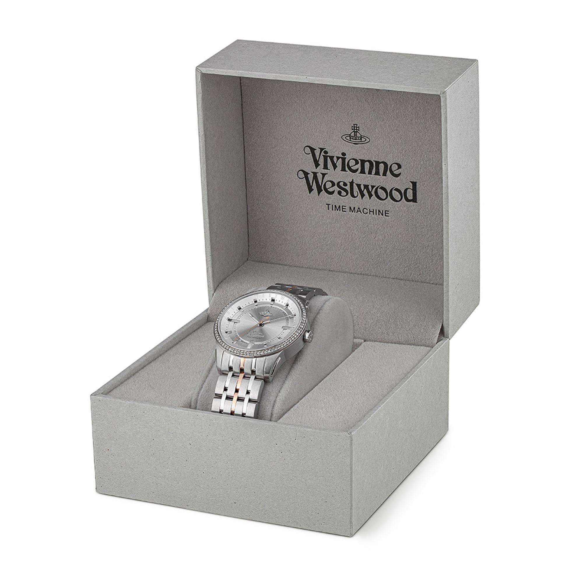Vivienne Westwood East End Quarz Silbernes Zifferblatt Edelstahlarmband Damen Uhr VV262WSSR