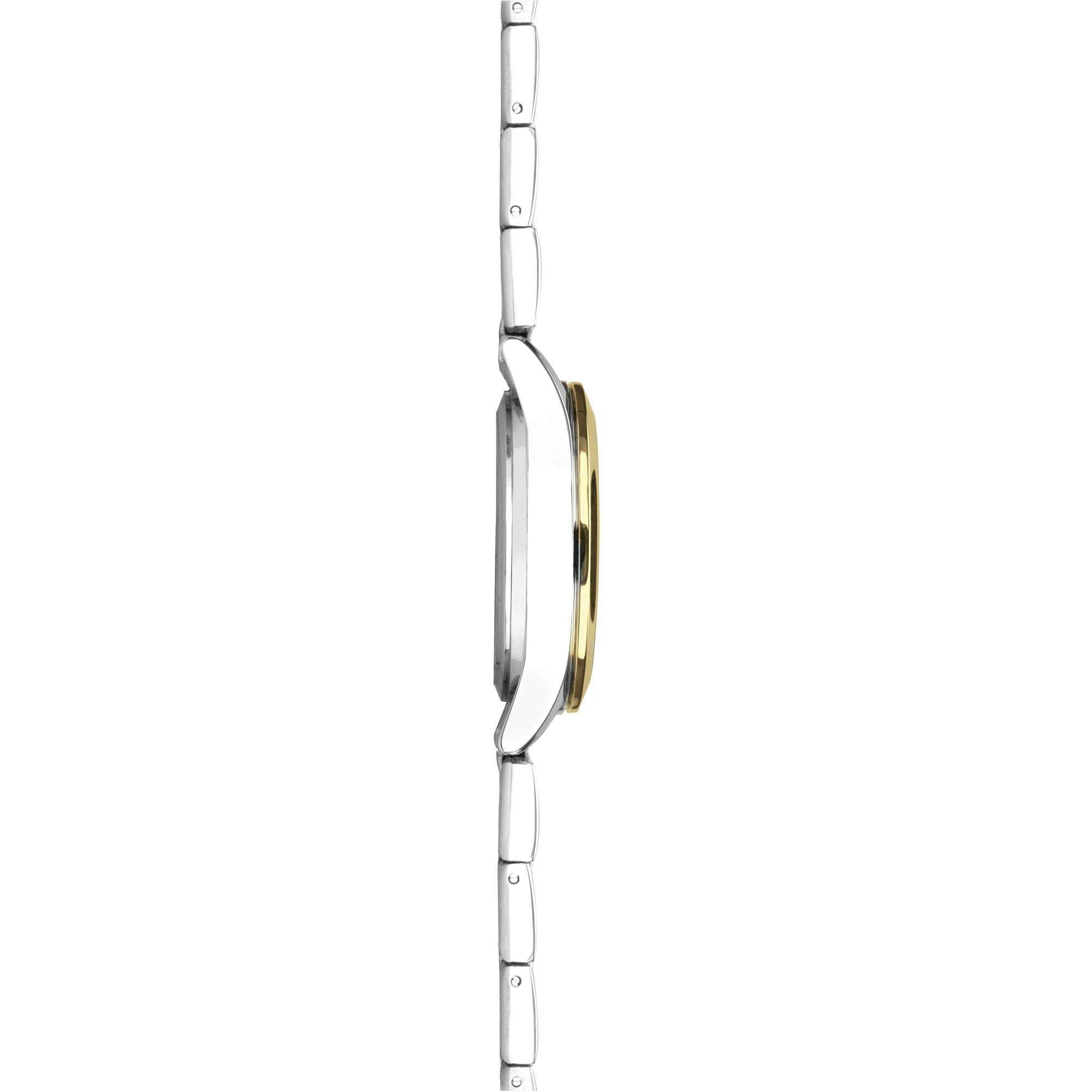 Sekonda Classic Colour Pop Quarz Schwarzes Zifferblatt Zweifarbiges Edelstahlarmband Damen Uhr 40429