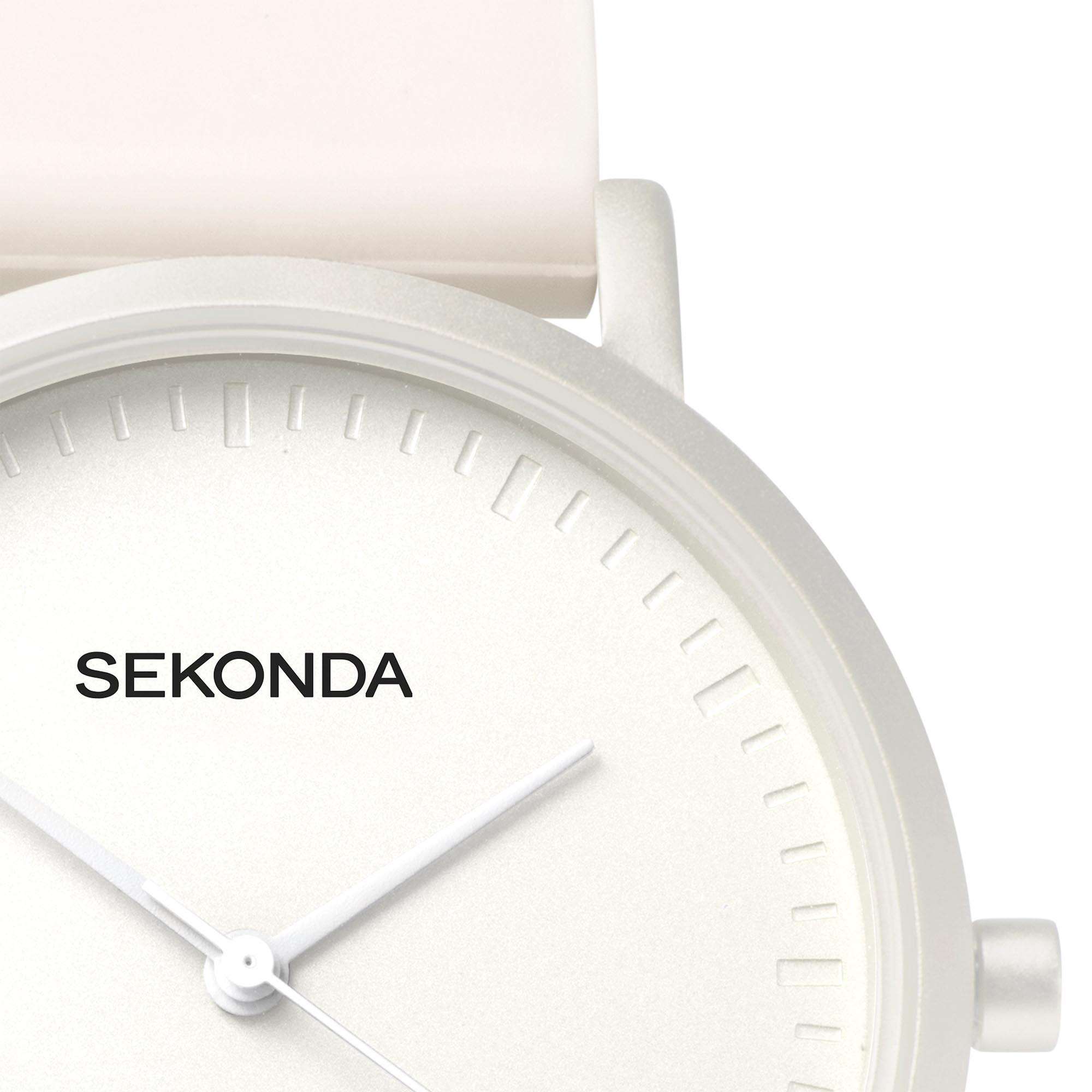 Sekonda In Colour Quarz Weißes Zifferblatt Weißes Silikonarmband Damen Uhr 40390