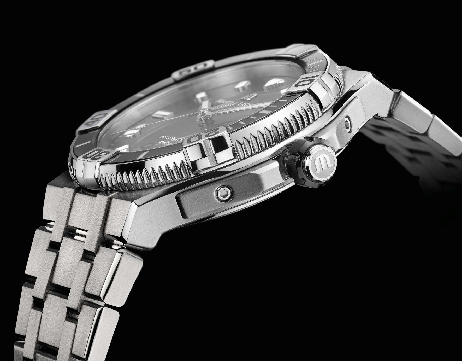 Maurice Lacroix Aikon Automatic Silver Stainless Steel Black Dial Men's Watch AI6058-SS002-330-1