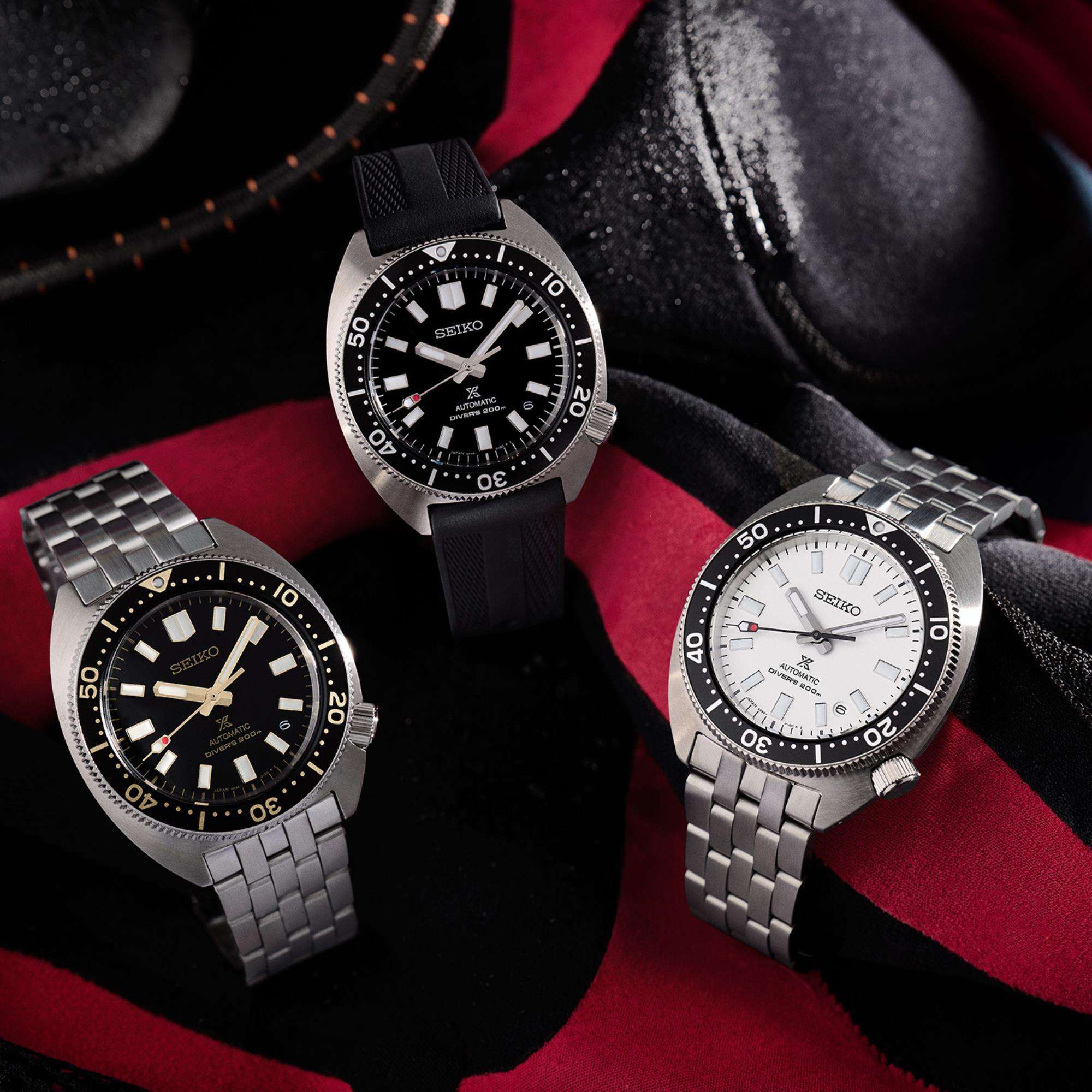 Seiko Prospex Heritage Turtle 1968 Nachbildung Automatik Schwarzes Zifferblatt Edelstahlarmband SPB315J1