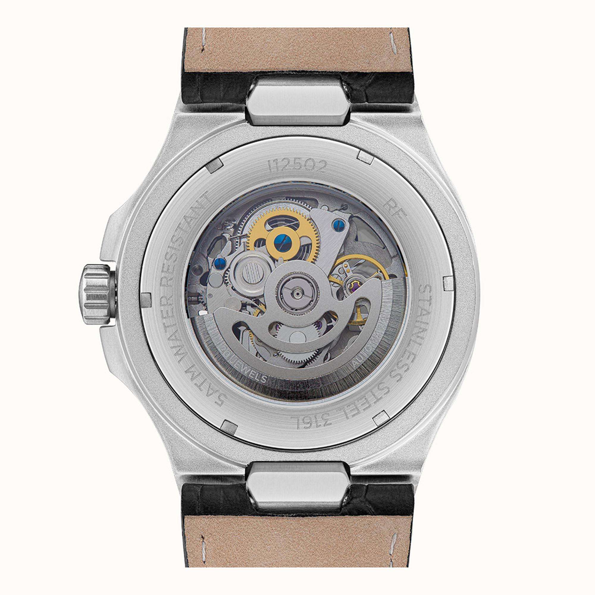 Ingersoll The Catalina Automatik Schwarzes Zifferblatt Schwarzes Lederarmband Herren Uhr I12502