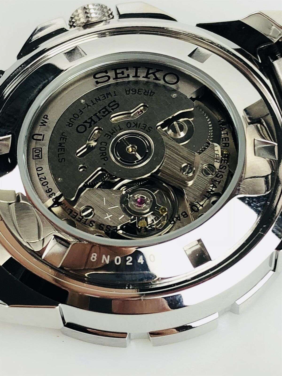 Seiko 5 Sports Diver Baby Orange Monster Silber Edelstahl Oranges Zifferblatt Herren Uhr SRP483K1