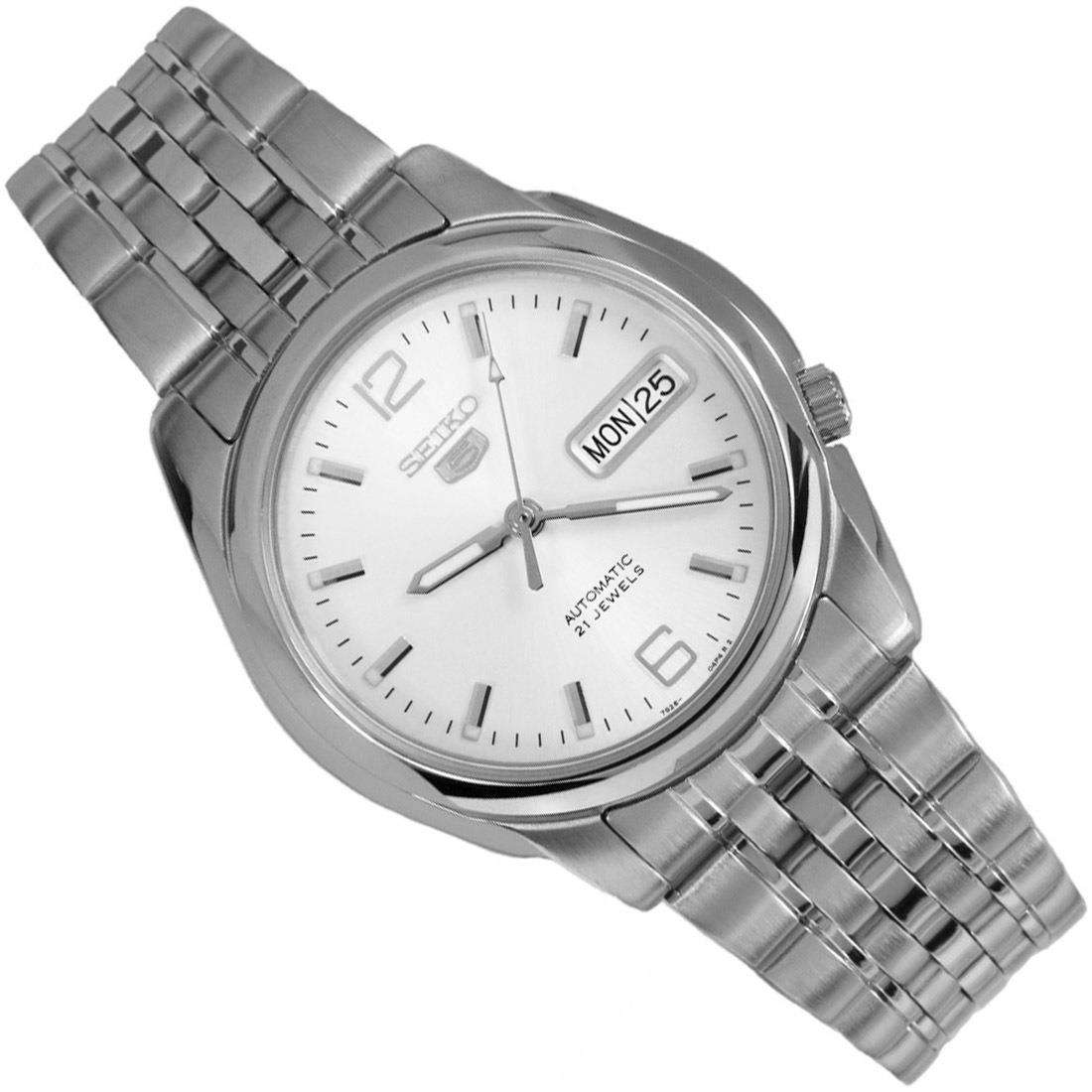 Seiko 5 Automatic Silver Dial Steel Strap Men's Watch SNK385K1