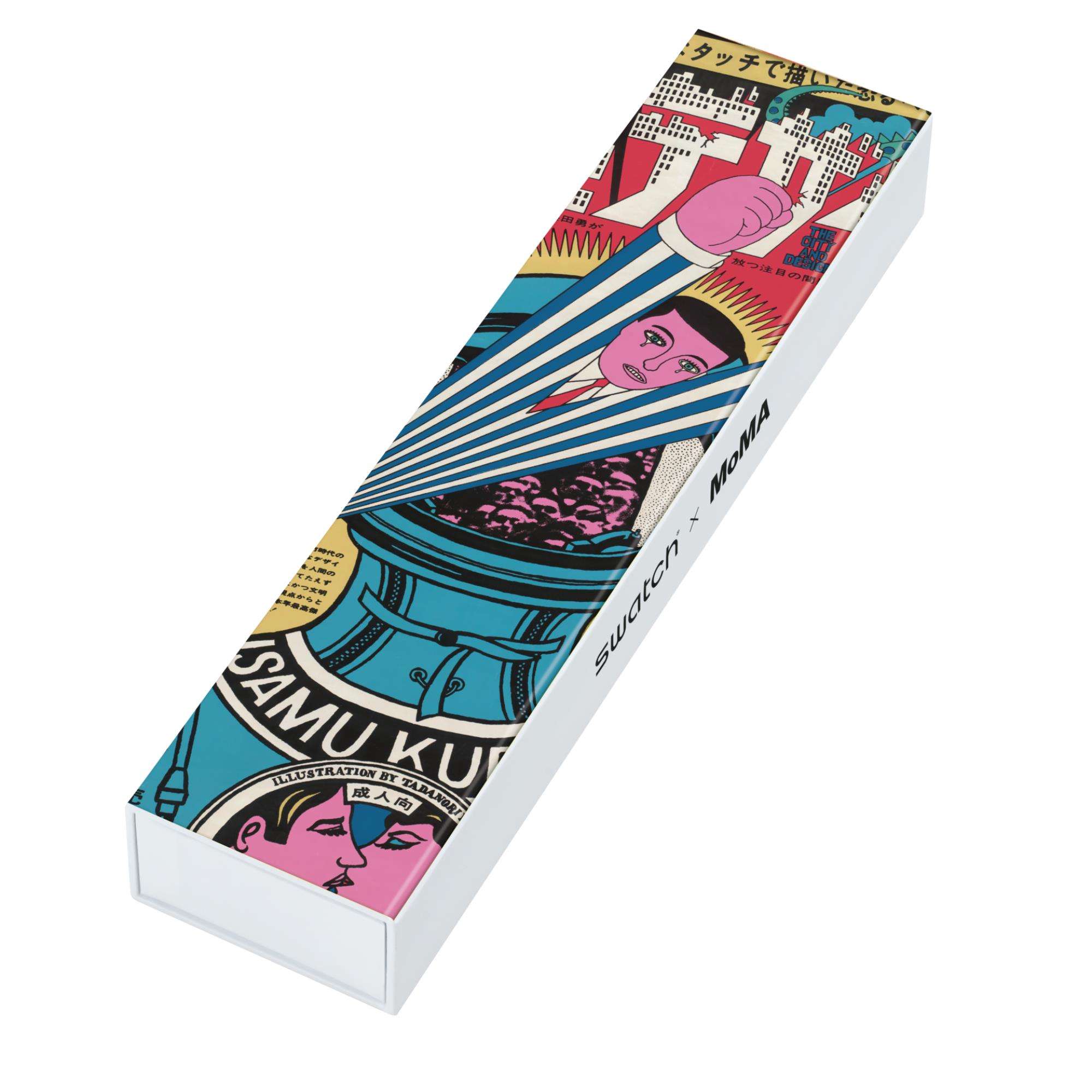 Swatch MoMA Quarz Die Stadt und Design, Die Wunder des Lebens Silikon Armband Damen Uhr SUOZ334
