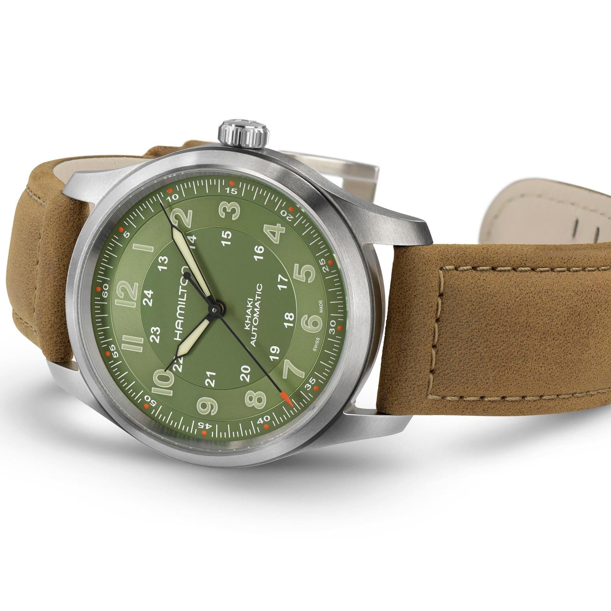 Hamilton Khaki Field Titanium Green Dial Men's Watch H70205860
