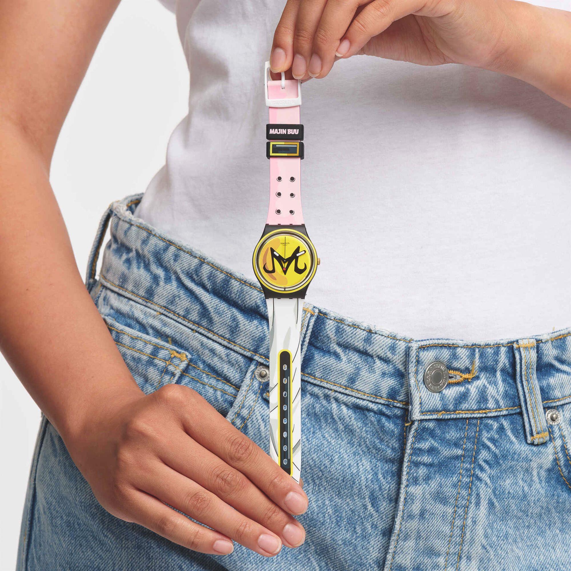 Swatch Originals 40mm Yellow Dial Silicone Quartz Watch GZ358