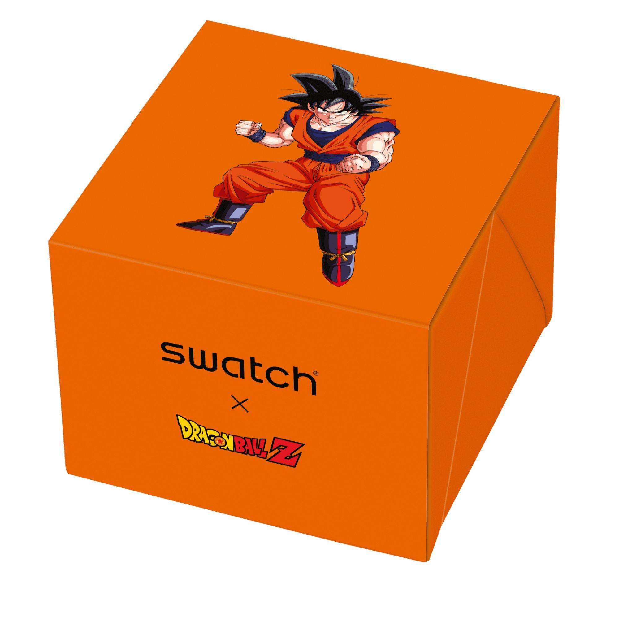 Swatch Dragon Ball X Goku Weißes Zifferblatt Uhr SB01Z101