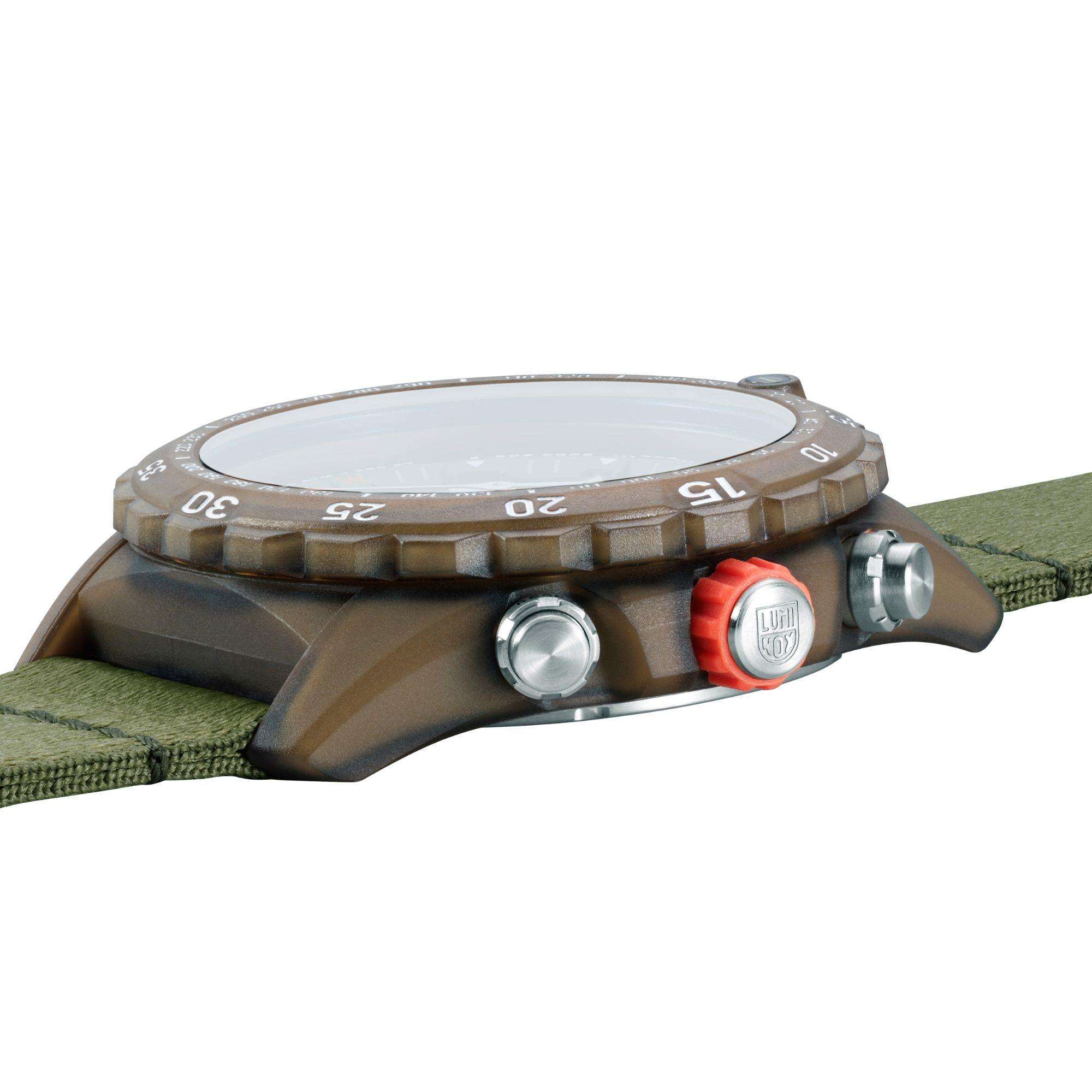 Luminox Bear Grylls 45mm Chronograph Green Dial Ocean-Bound Mens Quartz Watch XB.3757.ECO