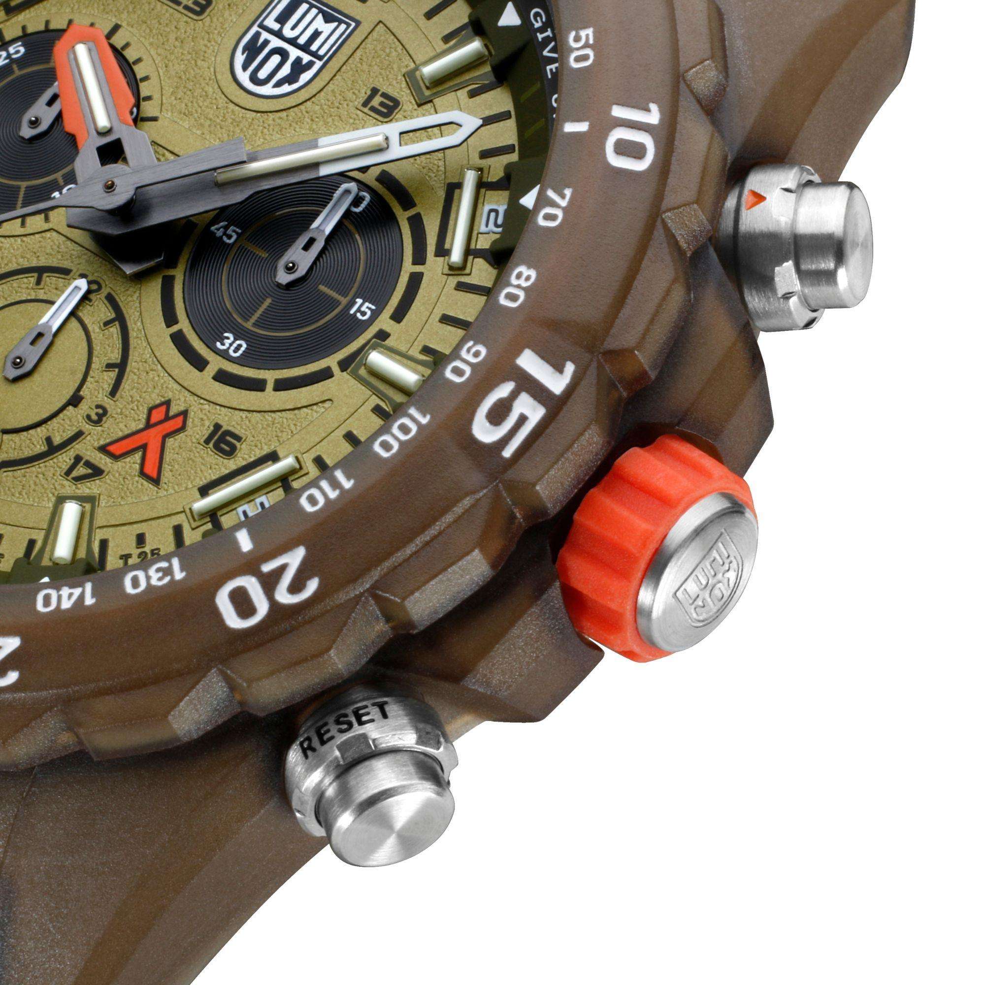 Luminox Bear Grylls 45mm Chronograph Green Dial Ocean-Bound Mens Quartz Watch XB.3757.ECO