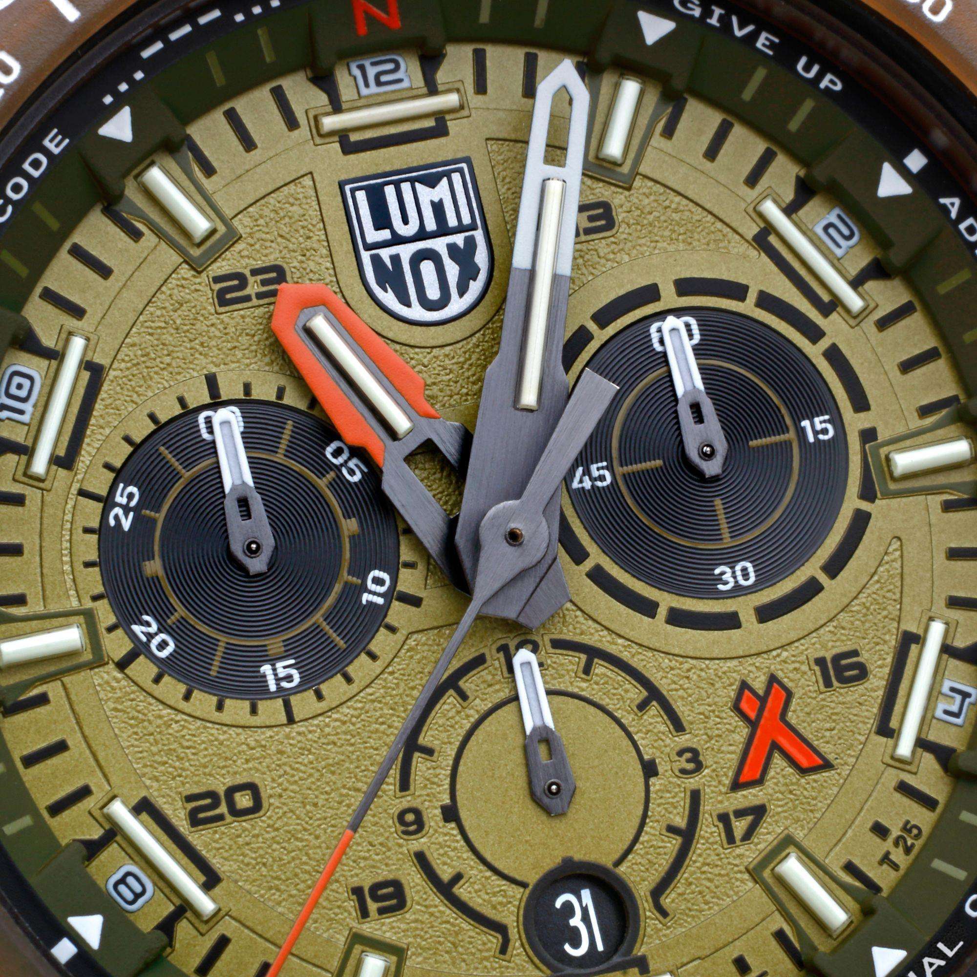 Luminox Bear Grylls 45mm Chronograph Green Dial Ocean-Bound Mens Quartz Watch XB.3757.ECO