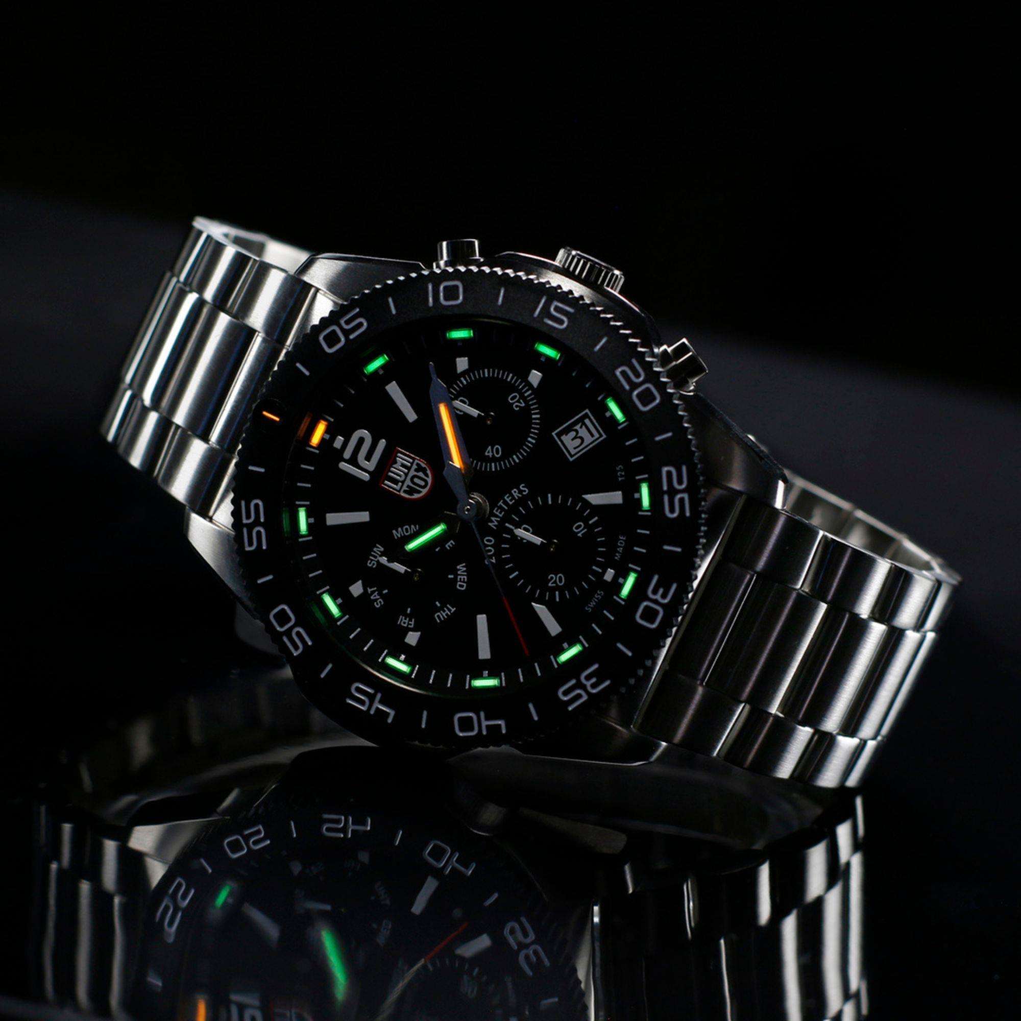 Luminox Pacific Diver Chronograph Edelstahlarmband Herren Uhr XS.3142
