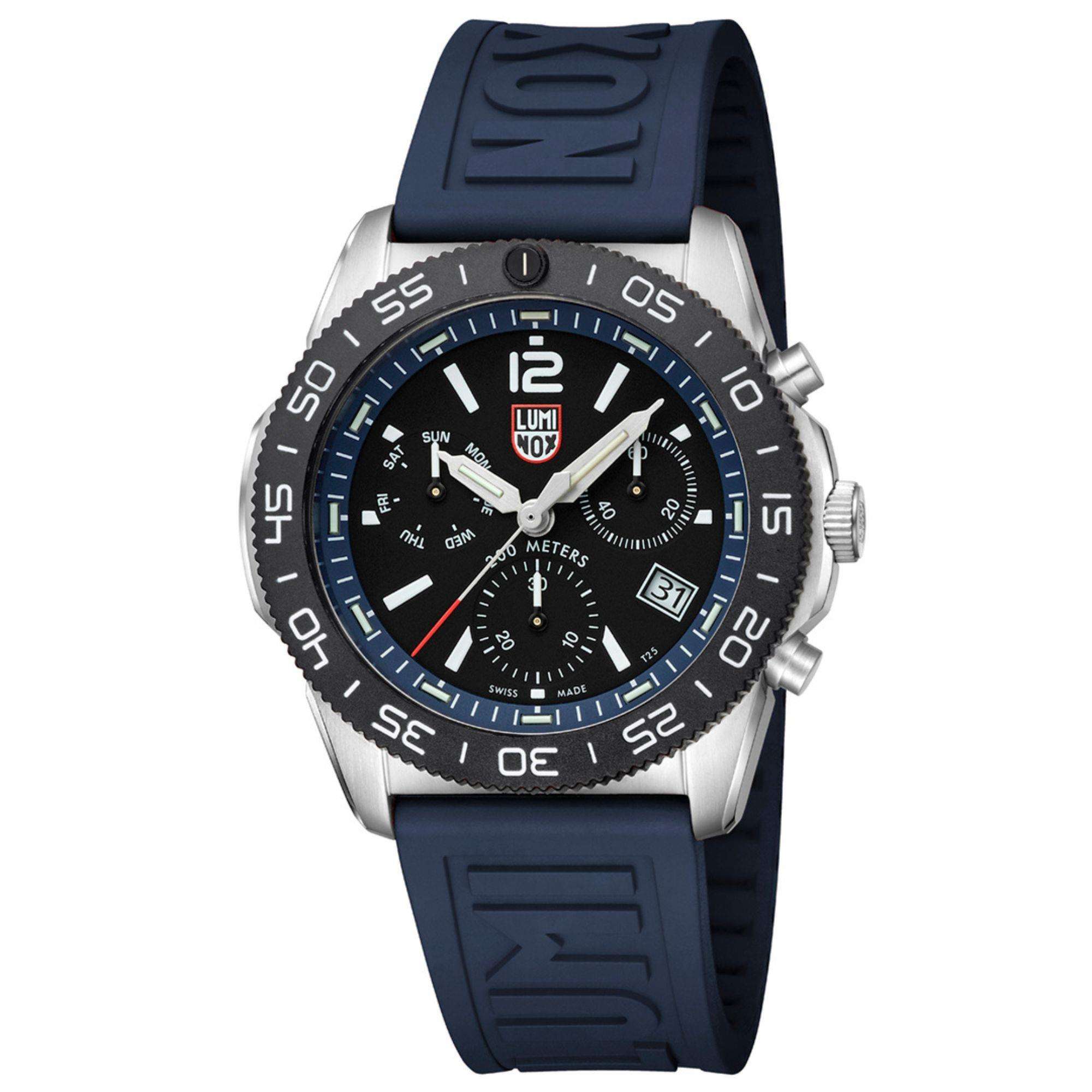 Luminox Pacific Diver 44mm Chronograph Black Dial Rubber Mens Quartz Watch XS.3143