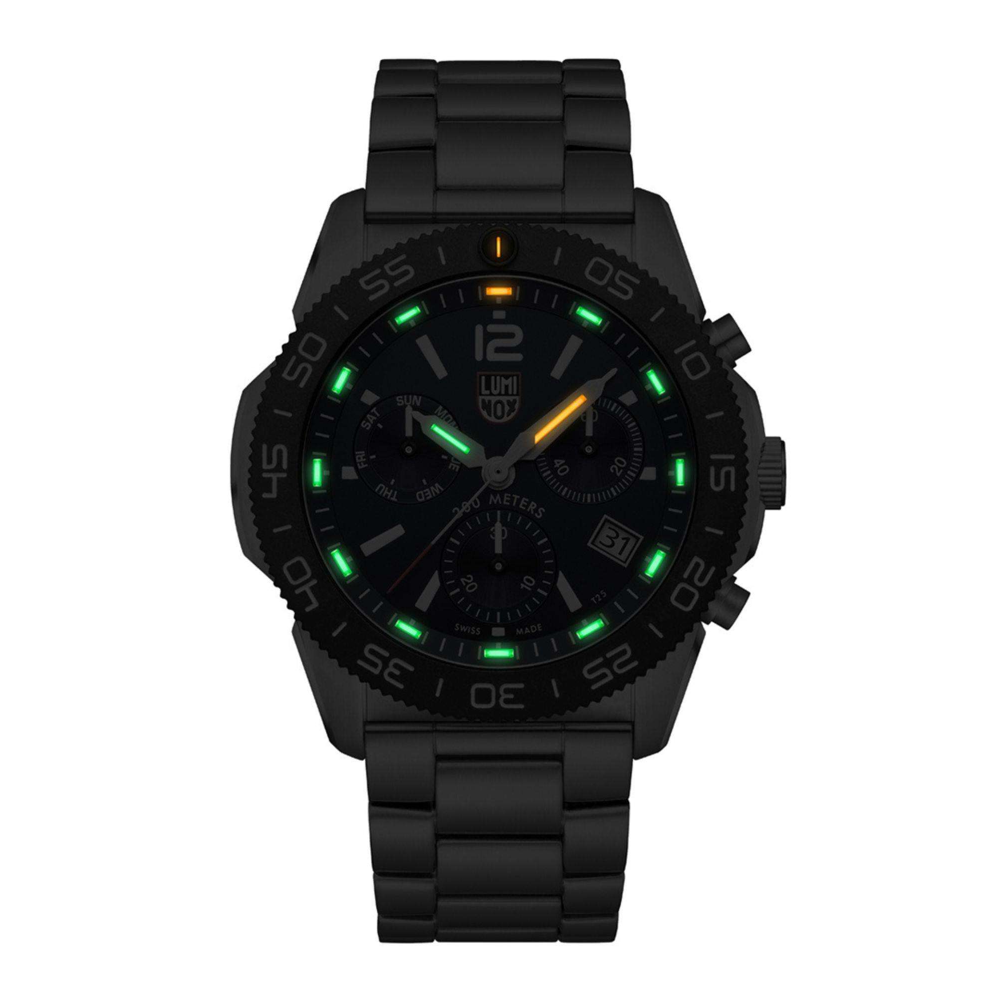 Luminox Pacific Diver 44mm Chronograph Black Dial Rubber Mens Quartz Watch XS.3143