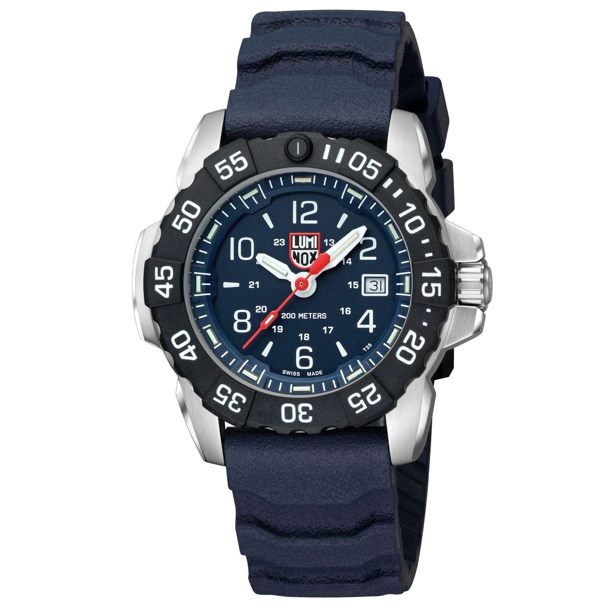 Luminox Navy Seal 45mm Blaues Zifferblatt Gummi Herren Quarz Uhr XS.3253.CB