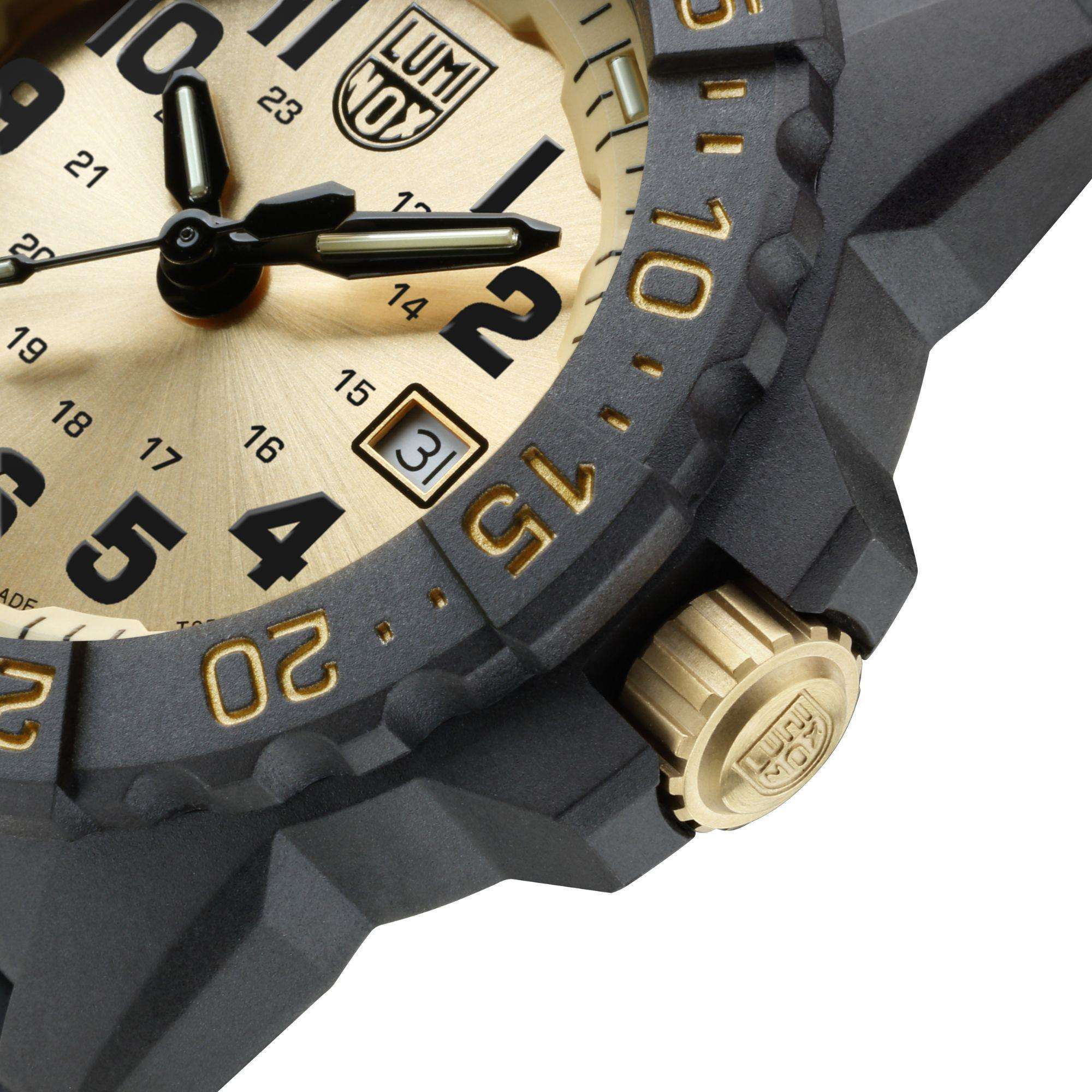 Luminox Navy Seal Goldenes Zifferblatt Limitierte Auflage Gummiband Herren Uhr XS.3505.GP.SET