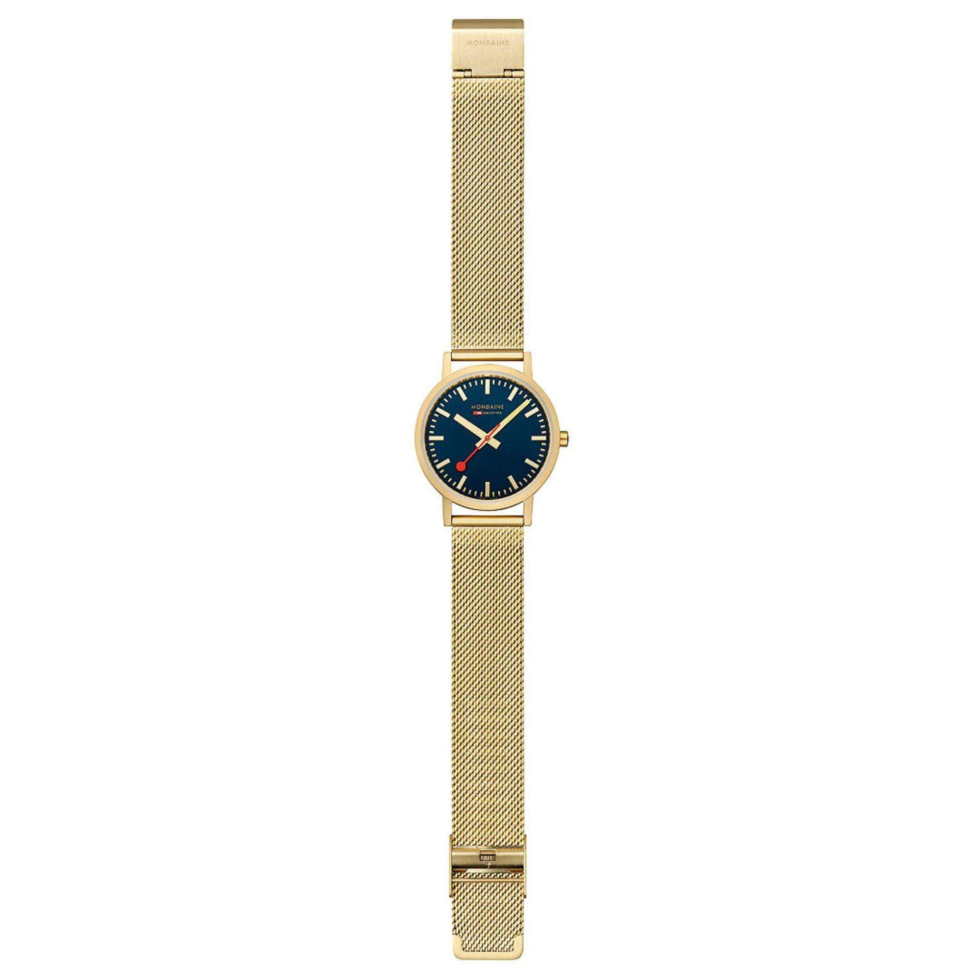 Mondaine Classic Blue Dial Steel Mesh Strap Watch A660.30314.40SBM