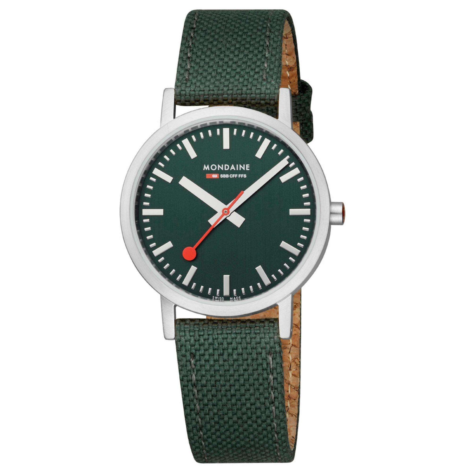 Mondaine Classic Forest Green Dial Bracelet Watch A660.30314.60SBF