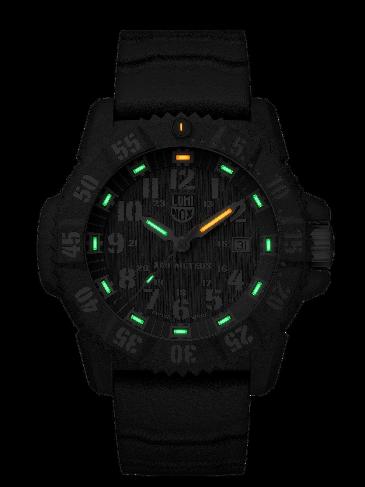 Luminox Master Carbon Seal Set 3800 Serie Schwarzes Zifferblatt Uhr XS.3801.C.SET