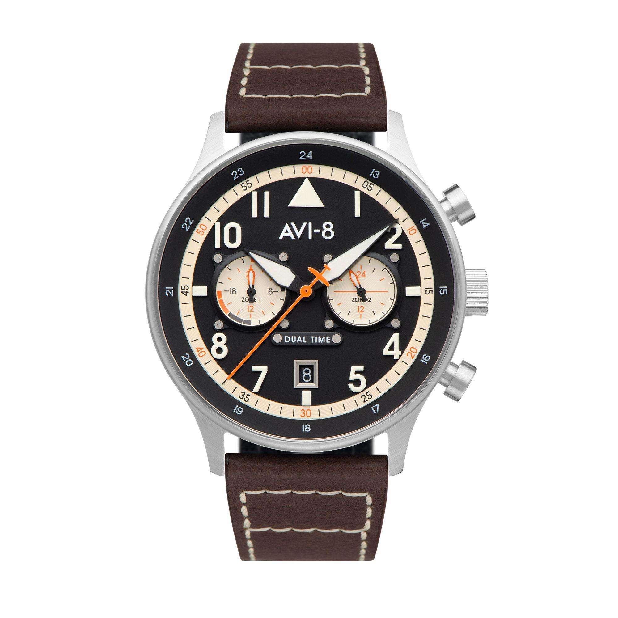 AVI-8 Hawker Hurricane Carey Dual Time Manston Mens Watch AV-4088-01