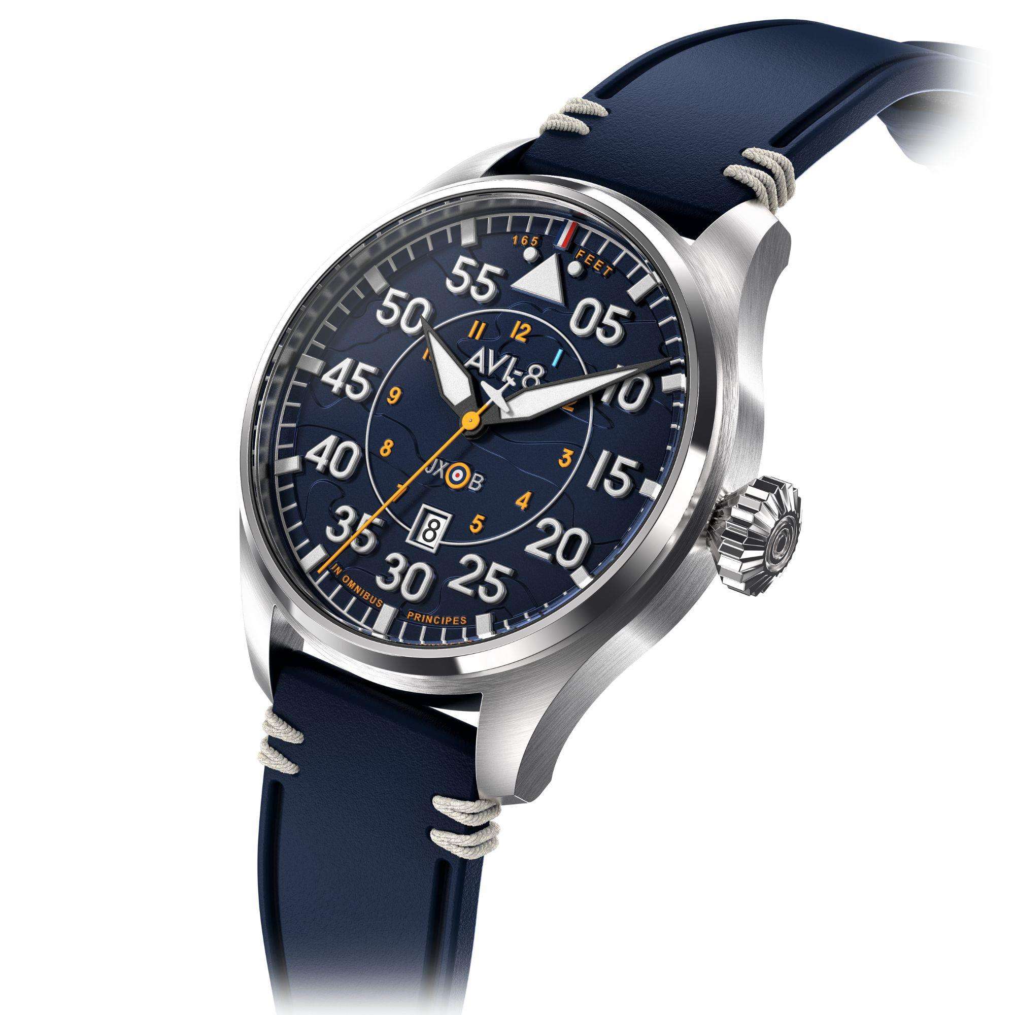 AVI-8 Hawker Hurricane Clowes Automatik Acklington Herren Uhr AV-4097-02