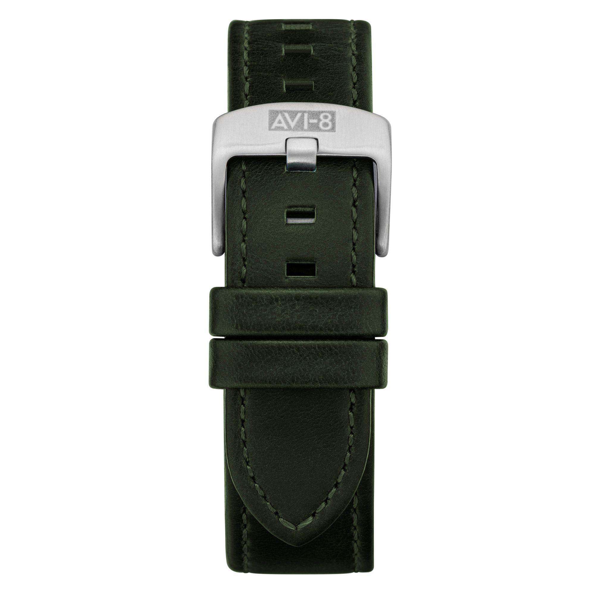 AVI-8 Spitfire Typ 300 Automatik Olivgrün mit zusätzlichem Armband Herren Uhr AV-4073-22