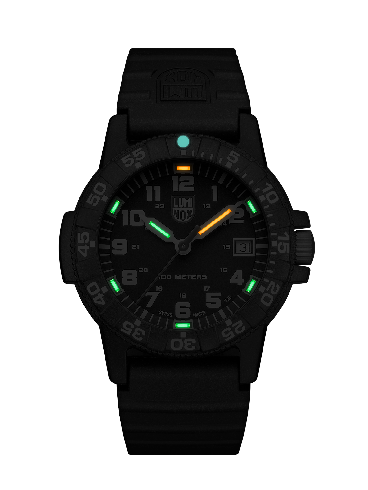 Luminox Leatherback Sea Turtle 39mm Black Dial Silicone Mens Quartz Watch XS.0301.L