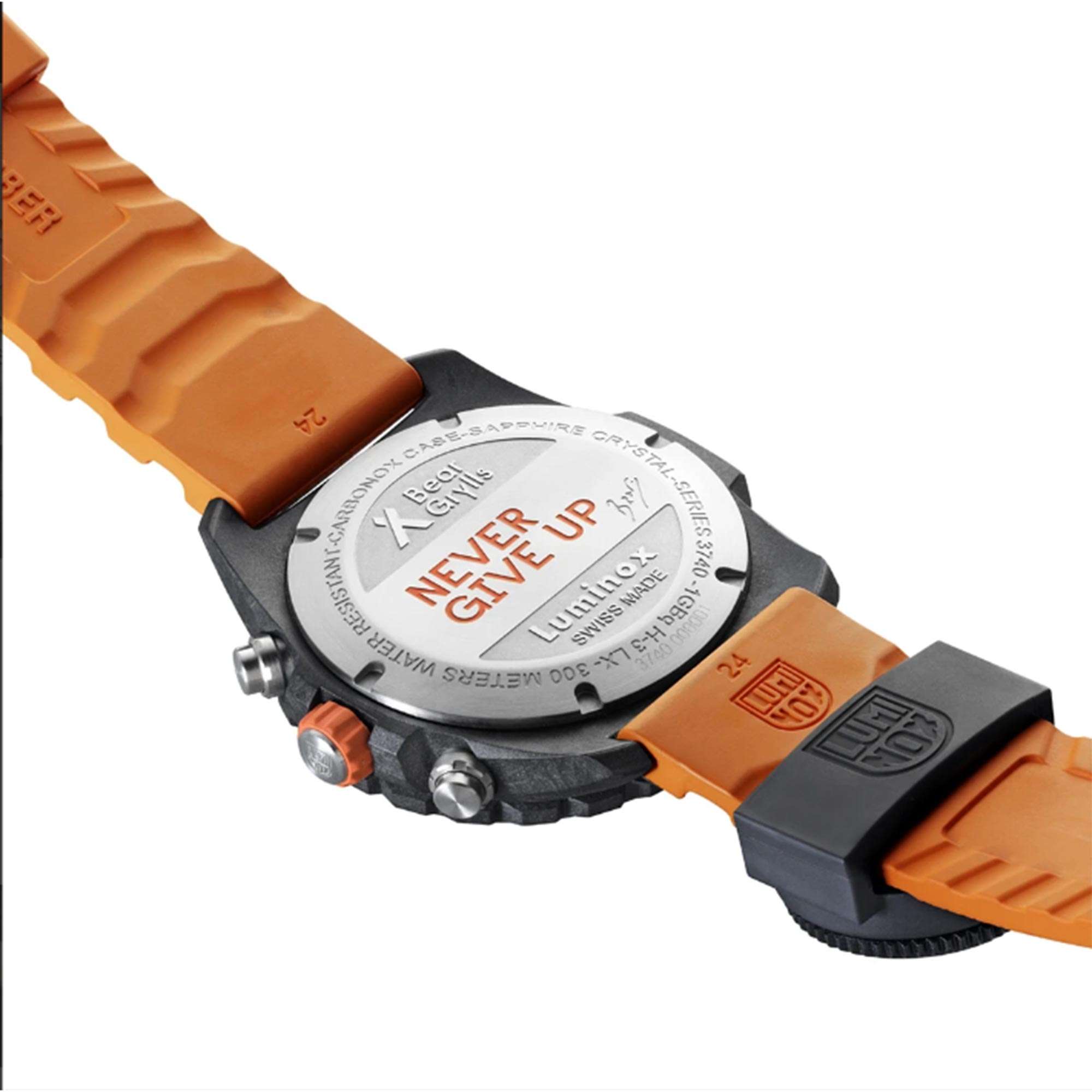 Luminox Bear Grylls 45mm Chronograph Schwarzes Zifferblatt Gummi Herren Quarz Uhr XB.3749
