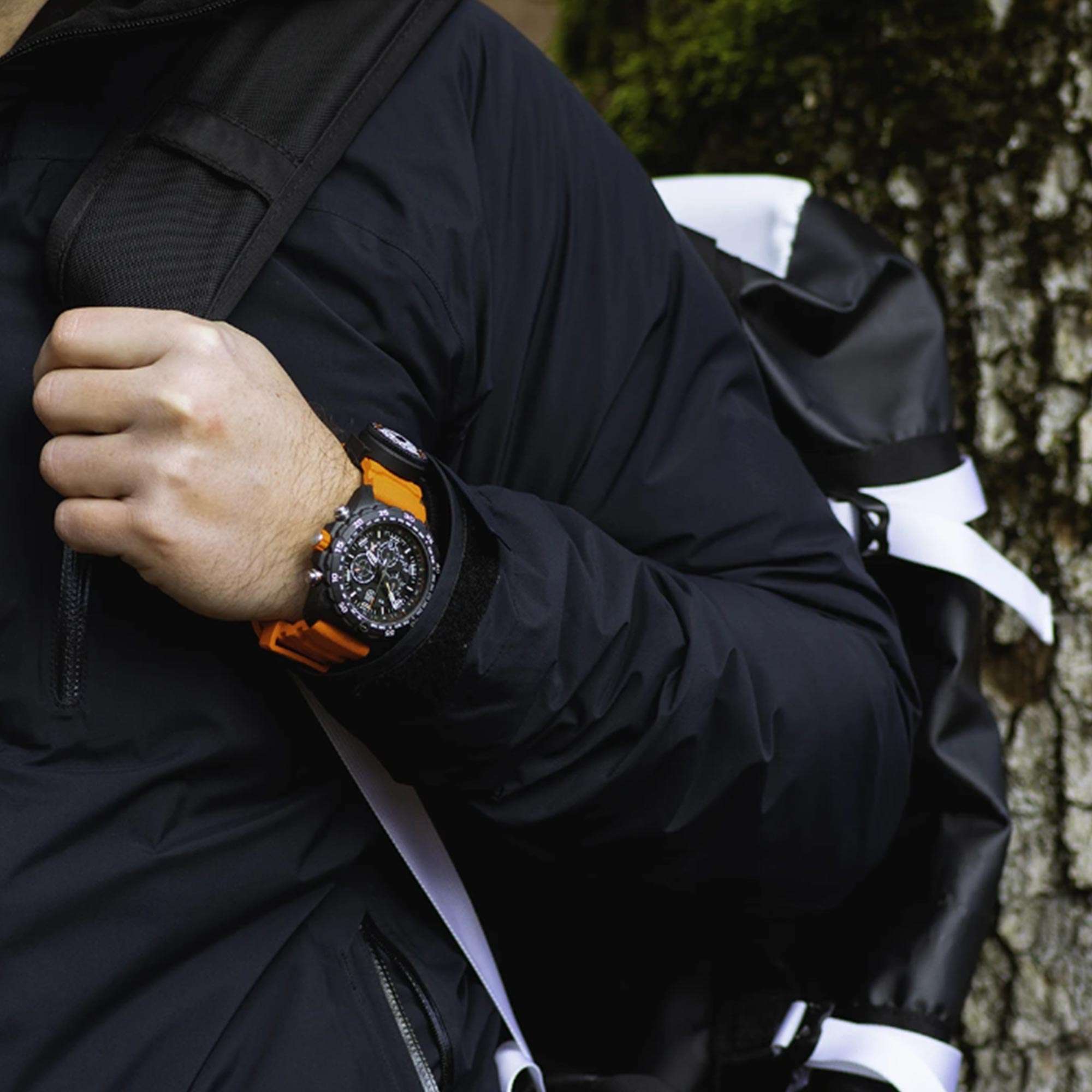 Luminox Bear Grylls 45mm Chronograph Black Dial Rubber Mens Quartz Watch XB.3749
