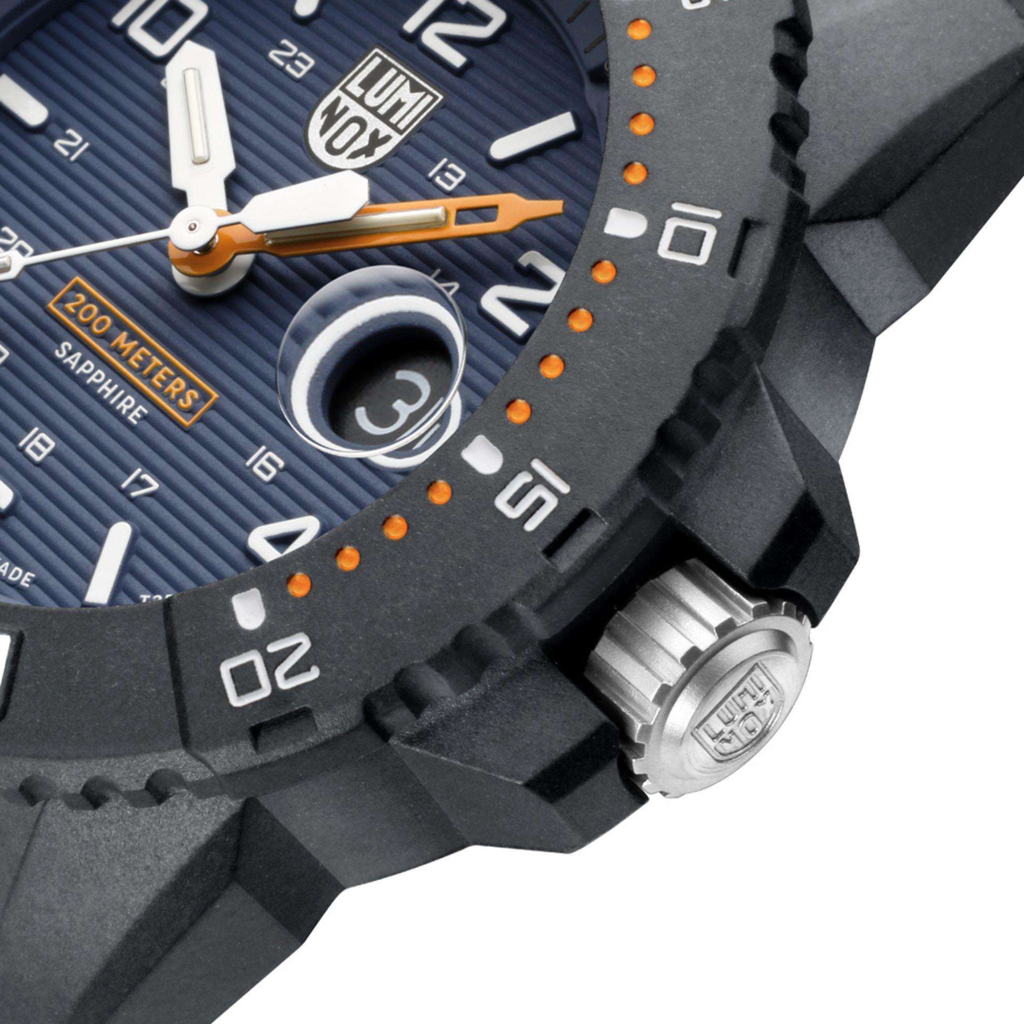 Luminox Navy Seal 3600 Serie Blaues Zifferblatt Schwarzes Silikonarmband Herren Uhr XS.3602.NSF