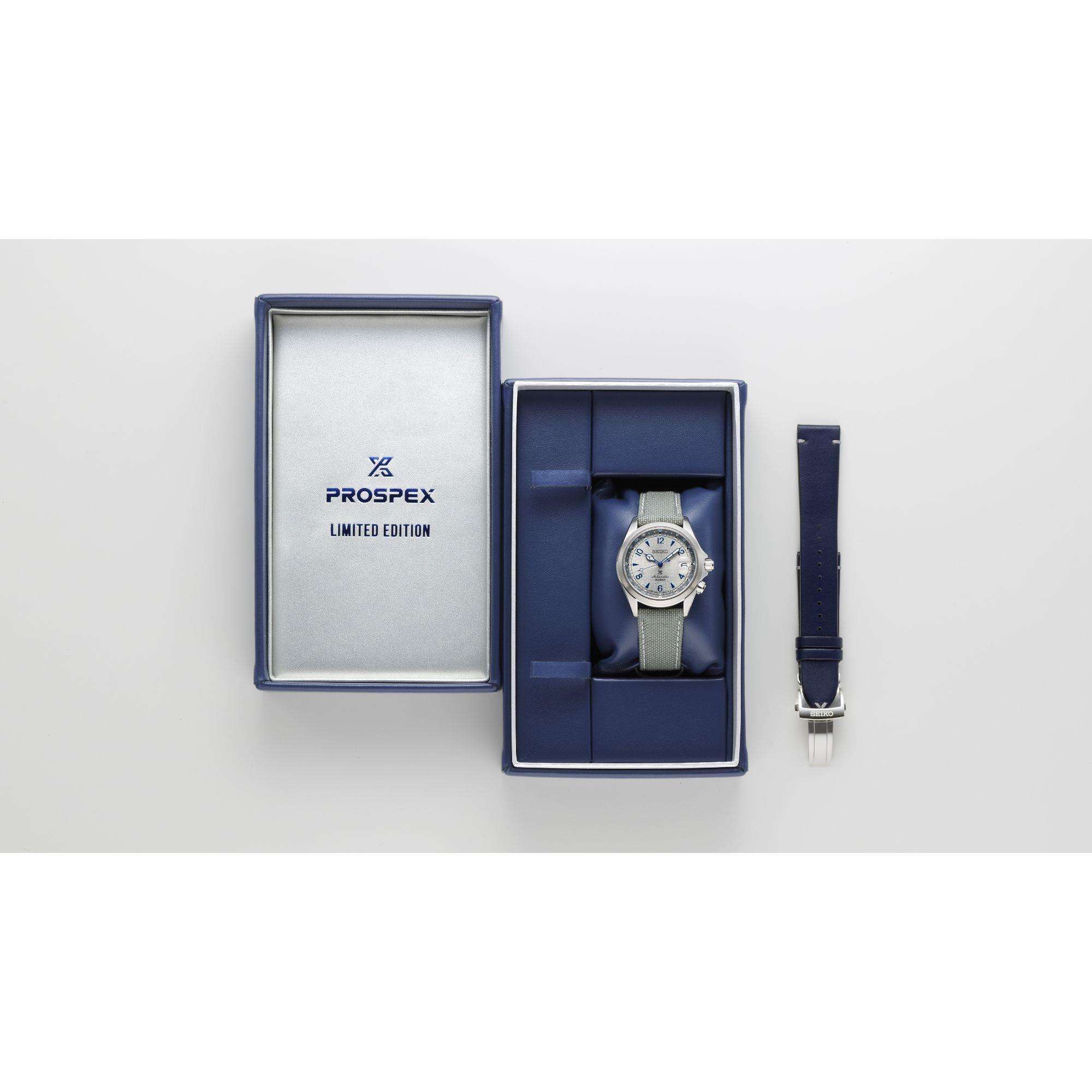 Seiko Prospex "Rock Face" Europäische Limited Edition ‘Alpinist’ Graues Zifferblatt Edelstahl Herren Uhr SPB355J1