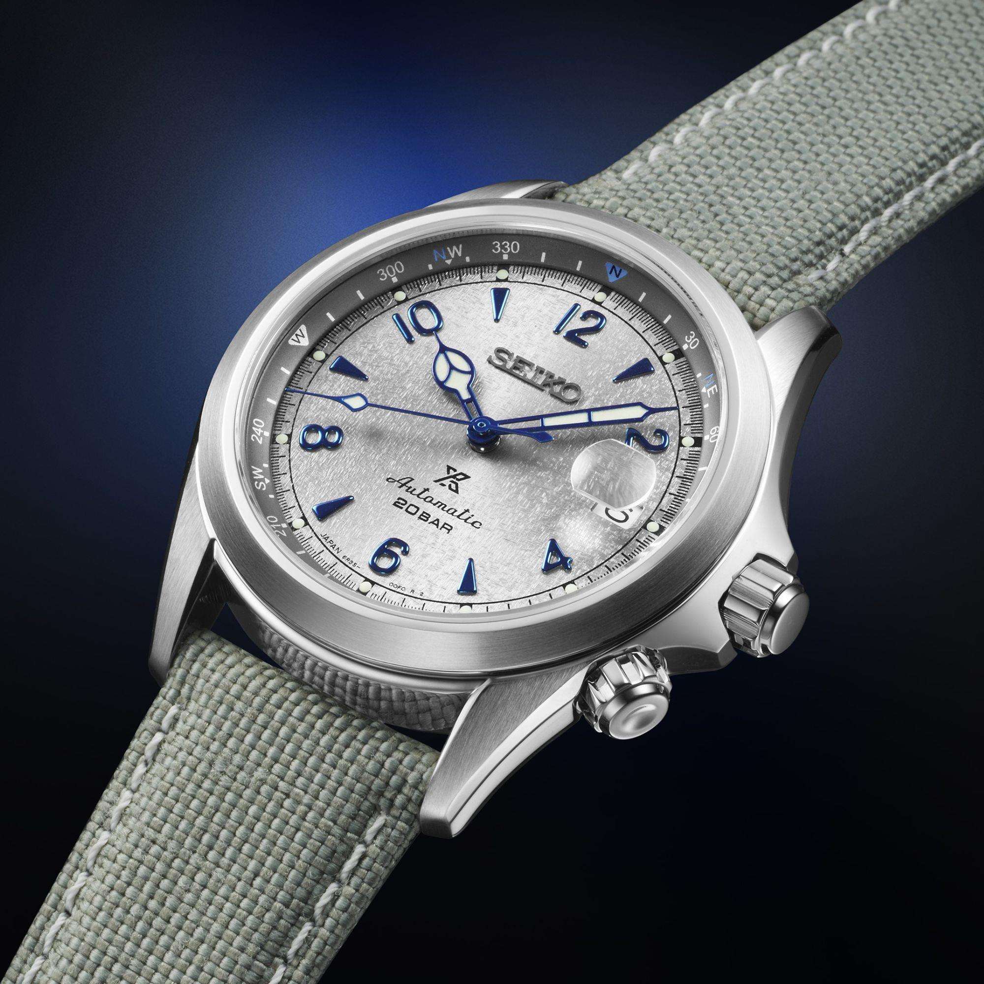 Seiko Prospex "Rock Face" Europäische Limited Edition ‘Alpinist’ Graues Zifferblatt Edelstahl Herren Uhr SPB355J1