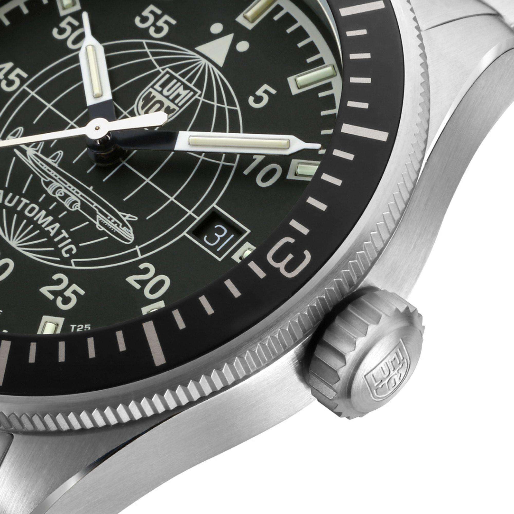 Luminox Constellation 9600 Serie Schwarz Zifferblatt Edelstahlarmband Herren Uhr XA.9601.M